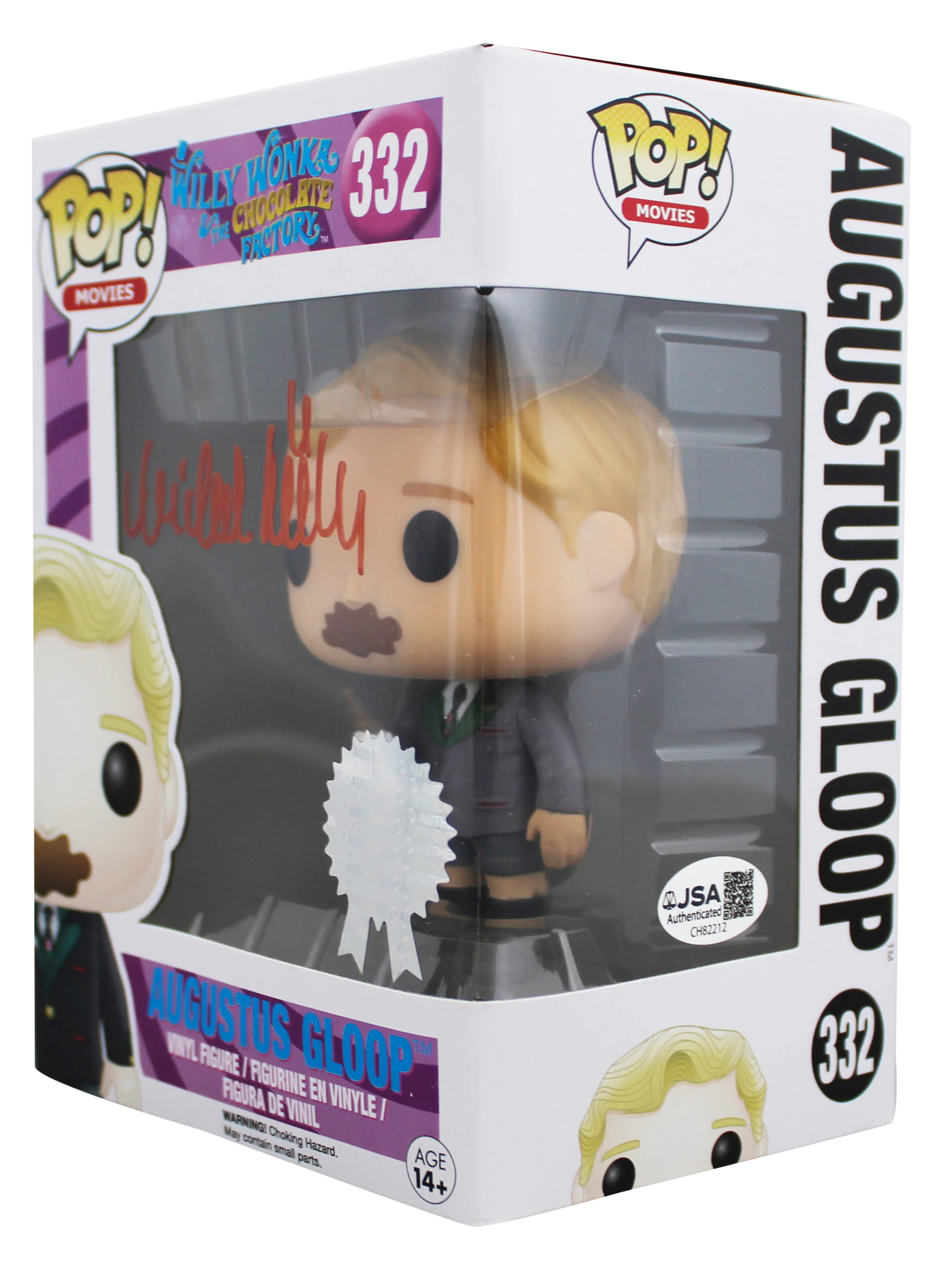 Michael Bellner Willy Wonka Signed Augustus Gloop Funko Pop Vinyl Figure JSA - Image 3