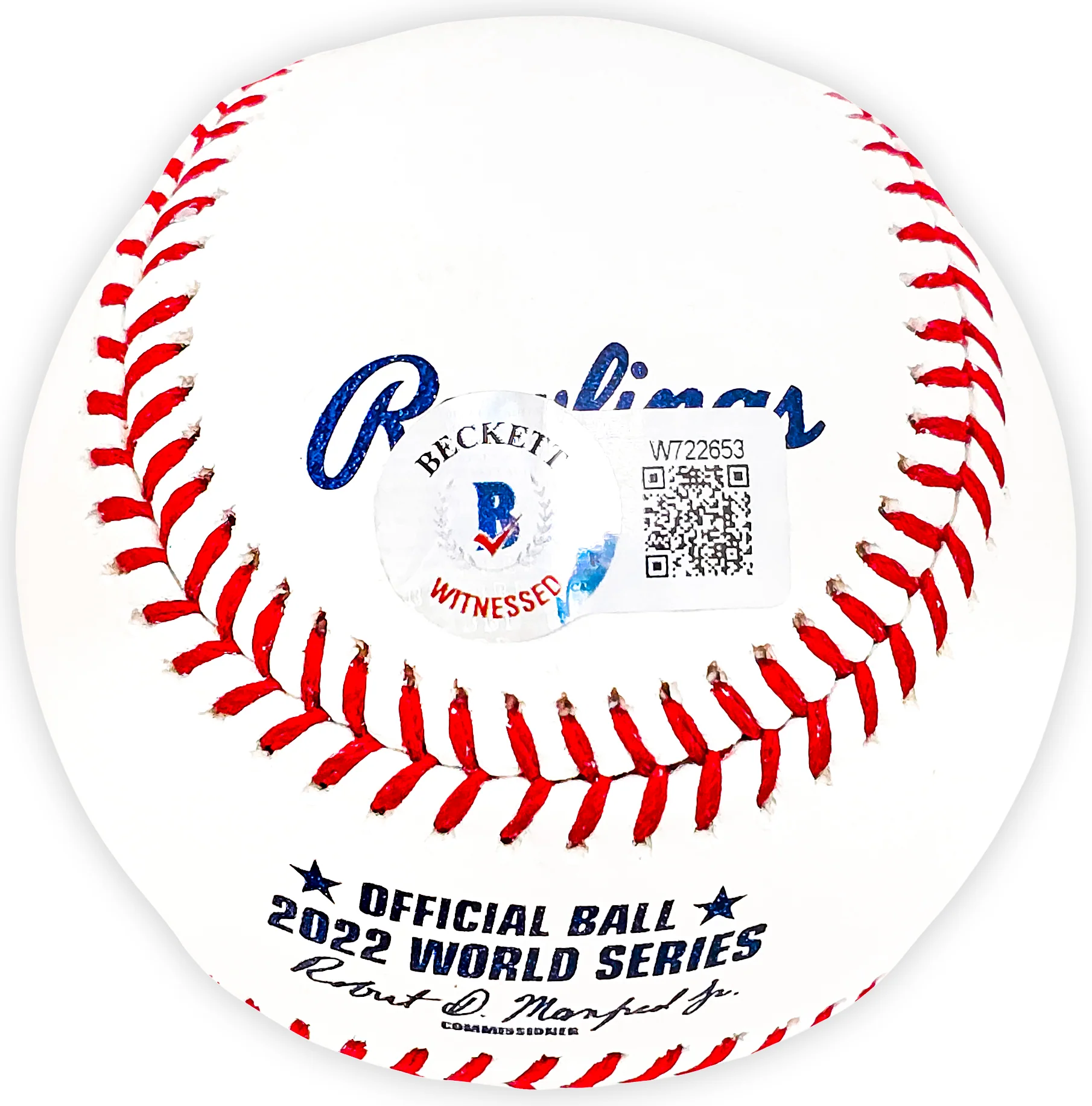 Michael Brantley Autographed Official 2022 World Series Logo MLB Baseball Houston Astros "2022 WS Champions" Beckett BAS Witness Stock #220455 - Image 3