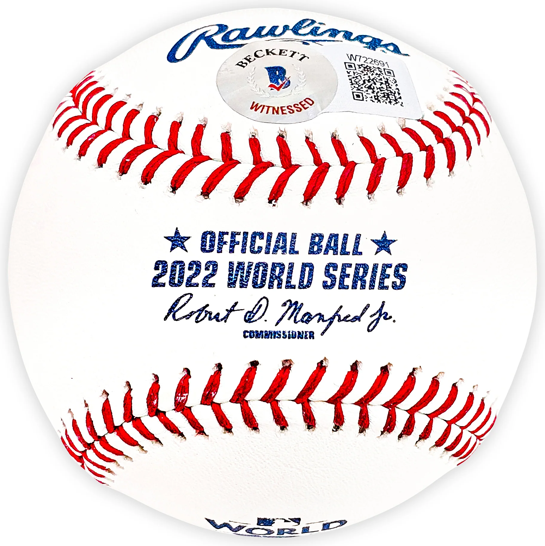Michael Brantley Autographed Official 2022 World Series Logo MLB Baseball Houston Astros Beckett BAS Witness Stock #220456 - Image 2