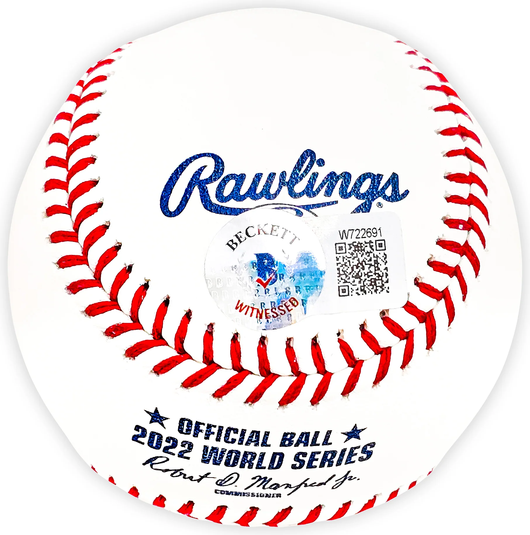 Michael Brantley Autographed Official 2022 World Series Logo MLB Baseball Houston Astros Beckett BAS Witness Stock #220456 - Image 3