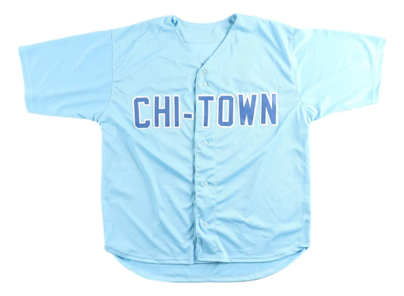 Michael Busch Chicago Signed Light Blue Baseball Jersey BAS - Image 3