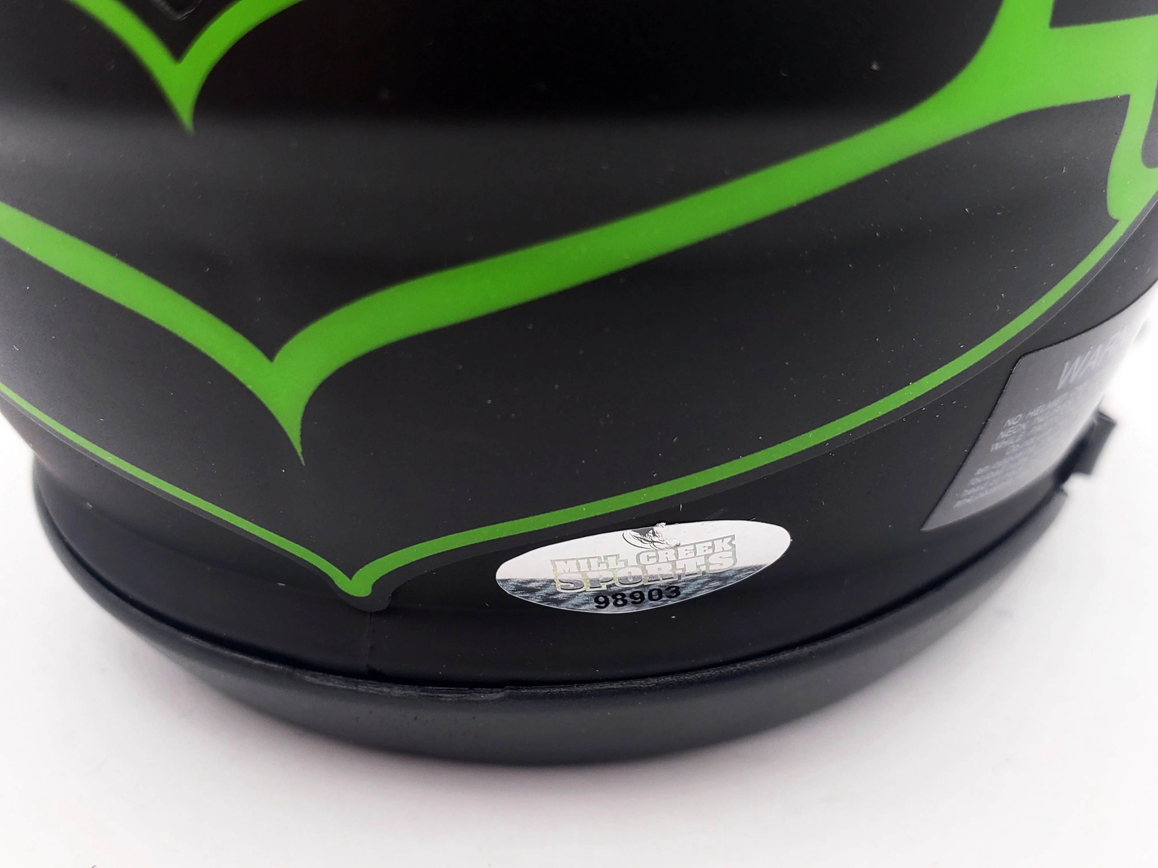 Michael Dickson Autographed Seattle Seahawks Eclipse Black Speed Mini Helmet MCS Holo Stock #200269 - Image 4