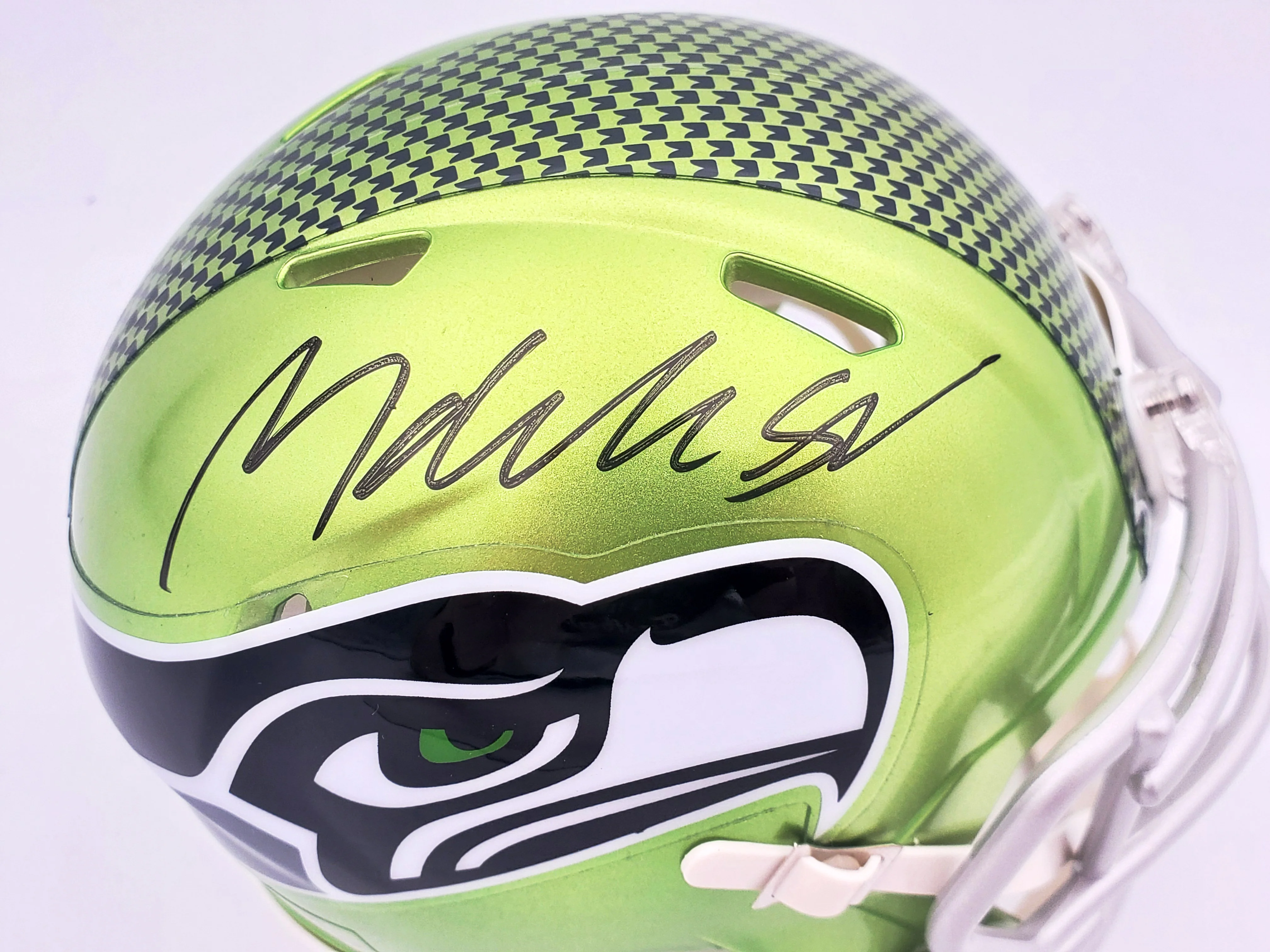 Michael Dickson Autographed Seattle Seahawks Flash Green Speed Mini Helmet MCS Holo Stock #200271 - Image 2