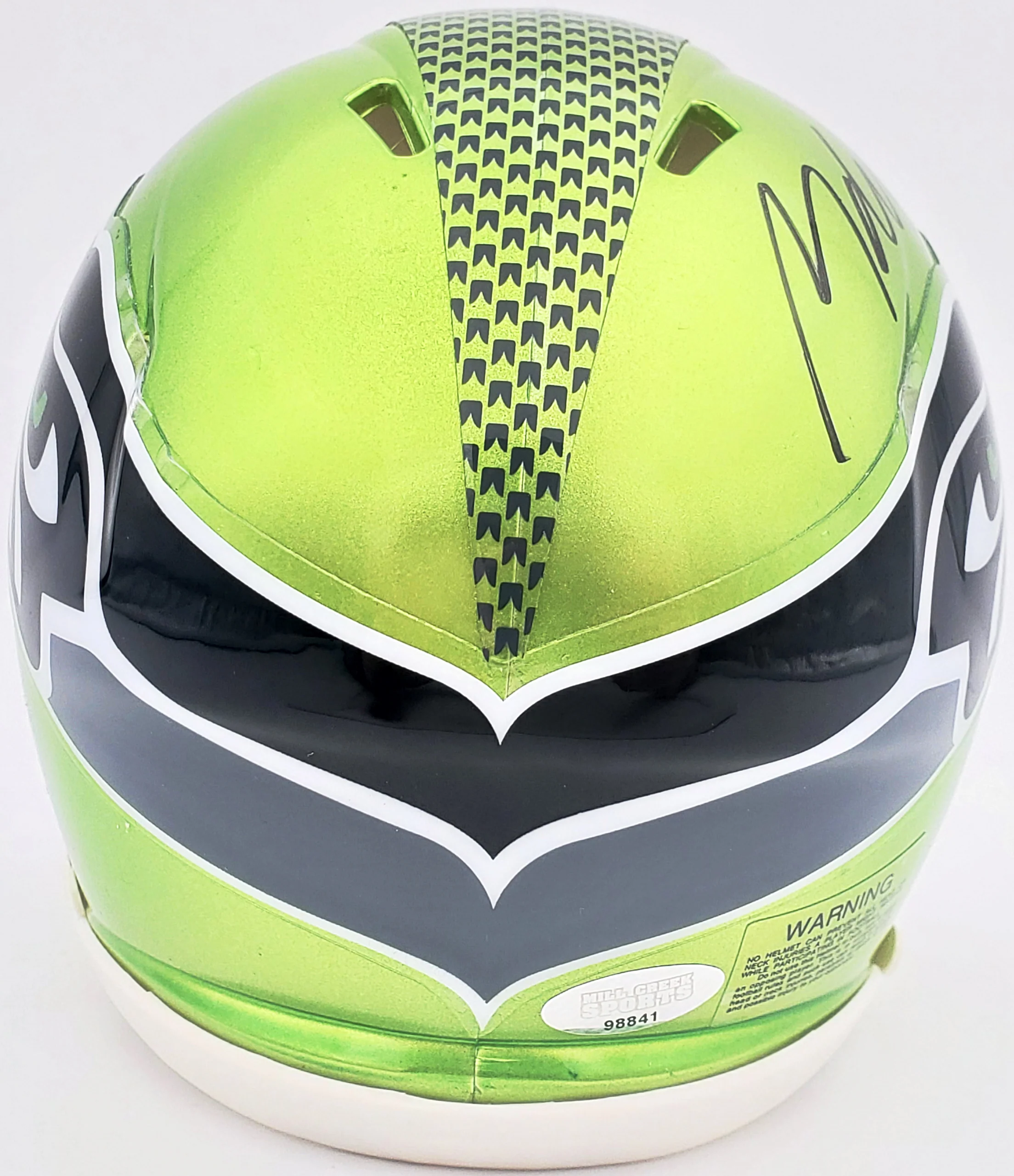 Michael Dickson Autographed Seattle Seahawks Flash Green Speed Mini Helmet MCS Holo Stock #200271 - Image 3