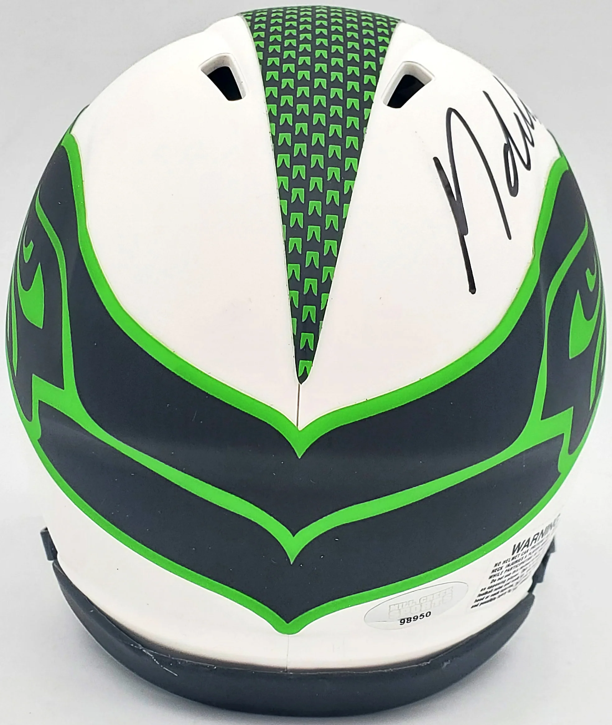 Michael Dickson Autographed Seattle Seahawks Lunar Eclipse White Speed Mini Helmet MCS Holo Stock #200270 - Image 3