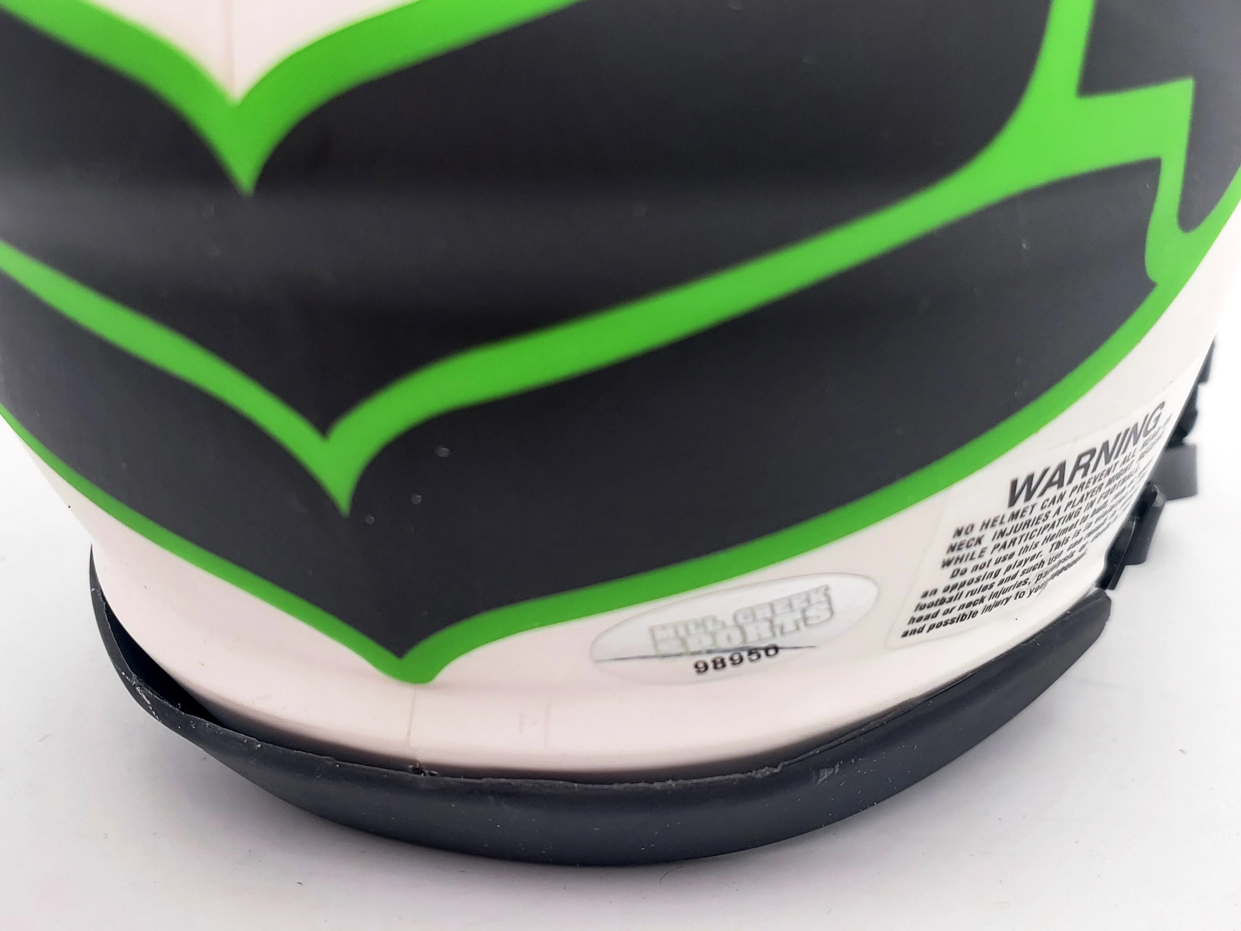 Michael Dickson Autographed Seattle Seahawks Lunar Eclipse White Speed Mini Helmet MCS Holo Stock #200270 - Image 4