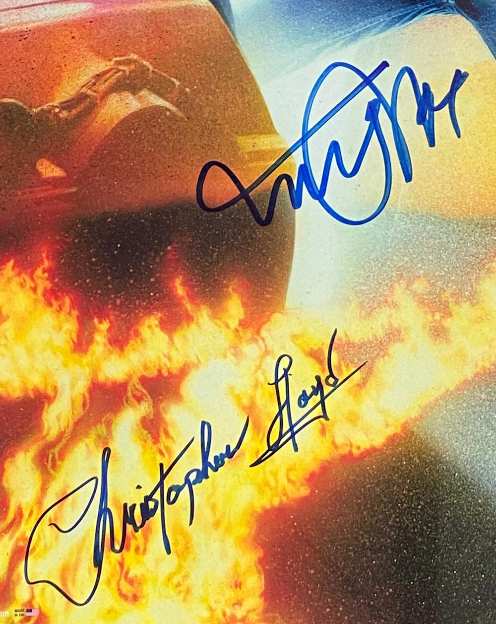 Michael J Fox Christopher Lloyd Signed Framed BTTF Poster PSA+JSA Hologram - Image 2