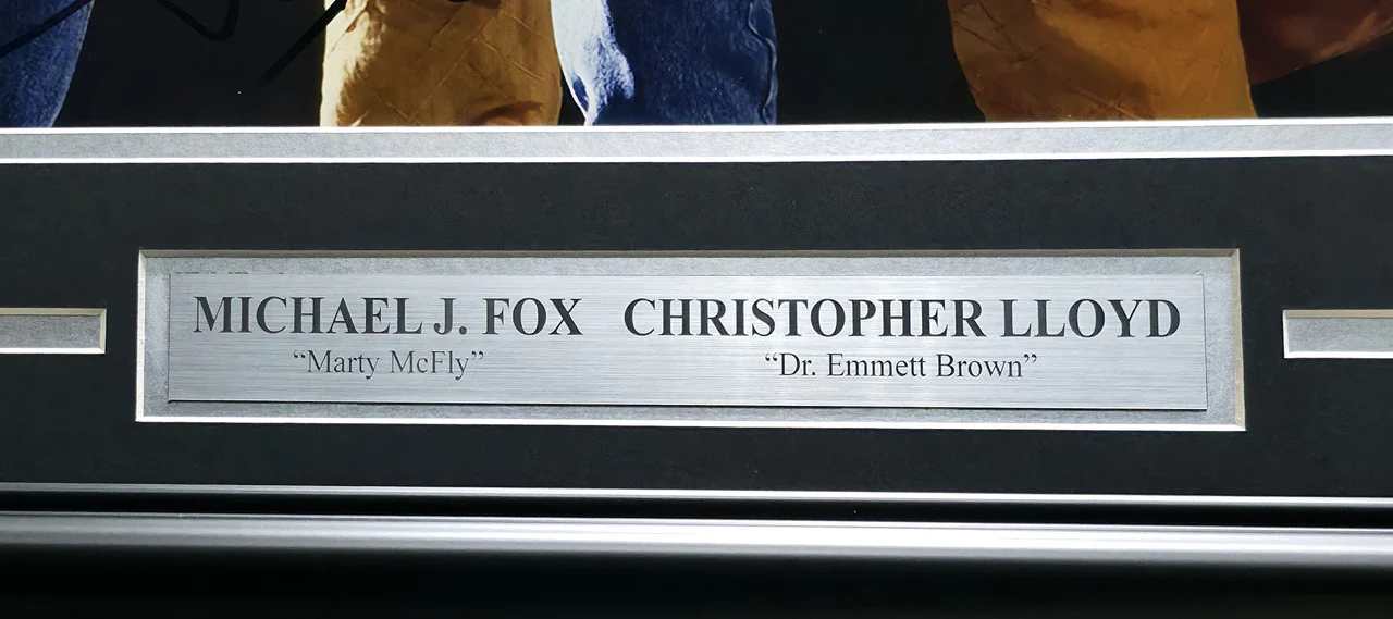 Michael J. Fox & Christopher Llyod Autographed Framed 16x20 Photo Back to the Future Beckett BAS #AC94143 - Image 5