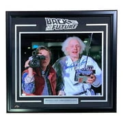 Michael J Fox & Lloyd Signed Framed 16x20 Back to the Future Camera Photo BASJSA - Image 7