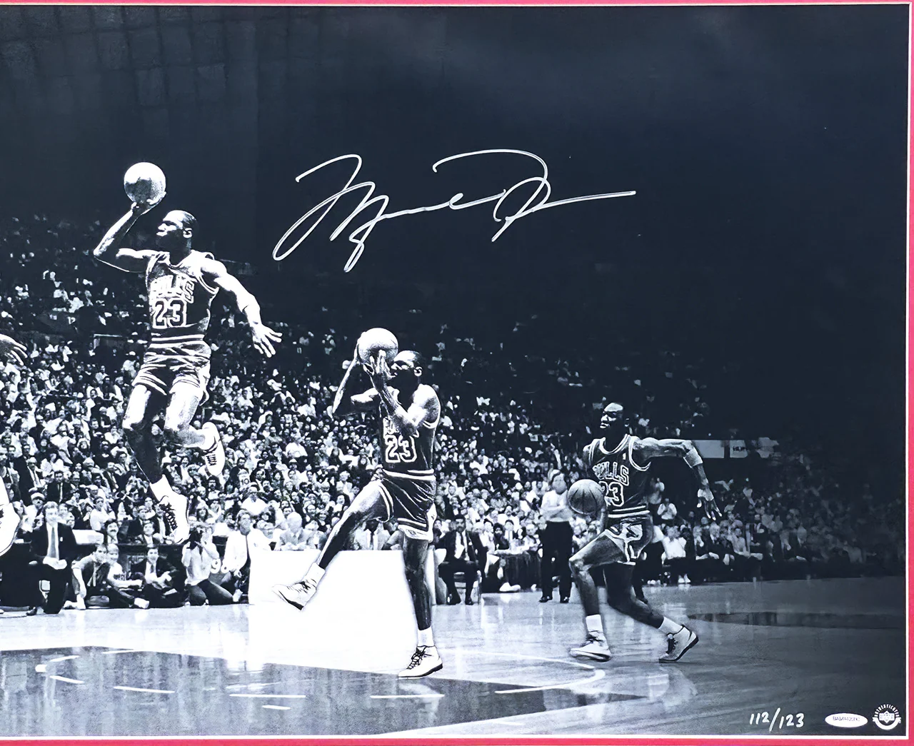 Michael Jordan Autographed Framed 18x36 'We Have Lift Off' Photo Chicago Bulls #112/123 UDA Holo #BAM142310 - Image 3
