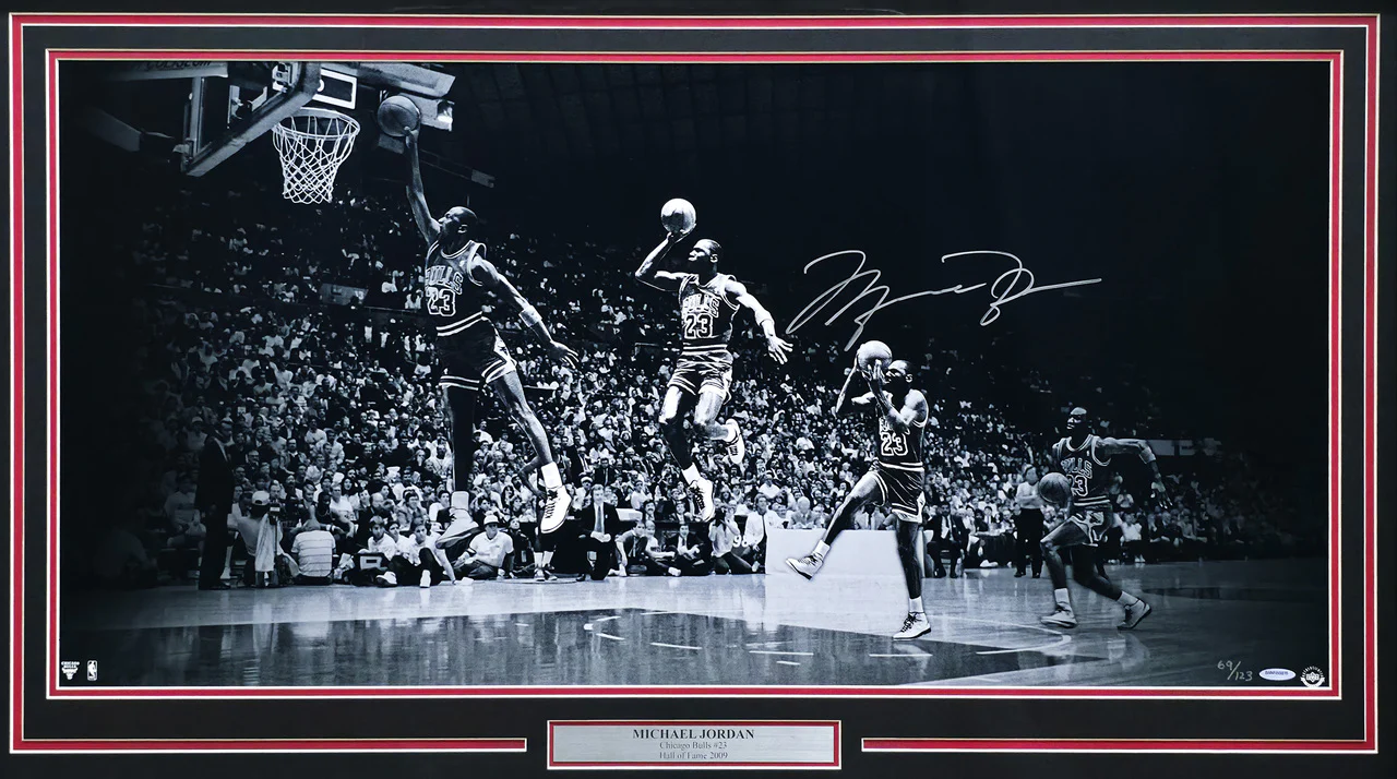 Michael Jordan Autographed Framed 18x36 'We Have Lift Off' Photo Chicago Bulls #69/123 UDA Holo #BAM158815 - Image 2