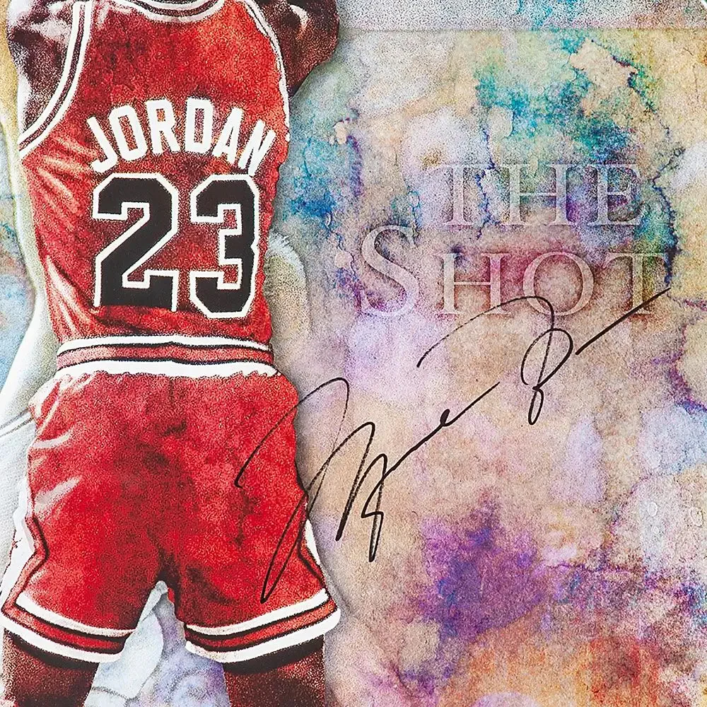 Michael Jordan Autographed 'The Shot' 24x36 Photo Chicago Bulls UDA Holo Stock #261623 - Image 2