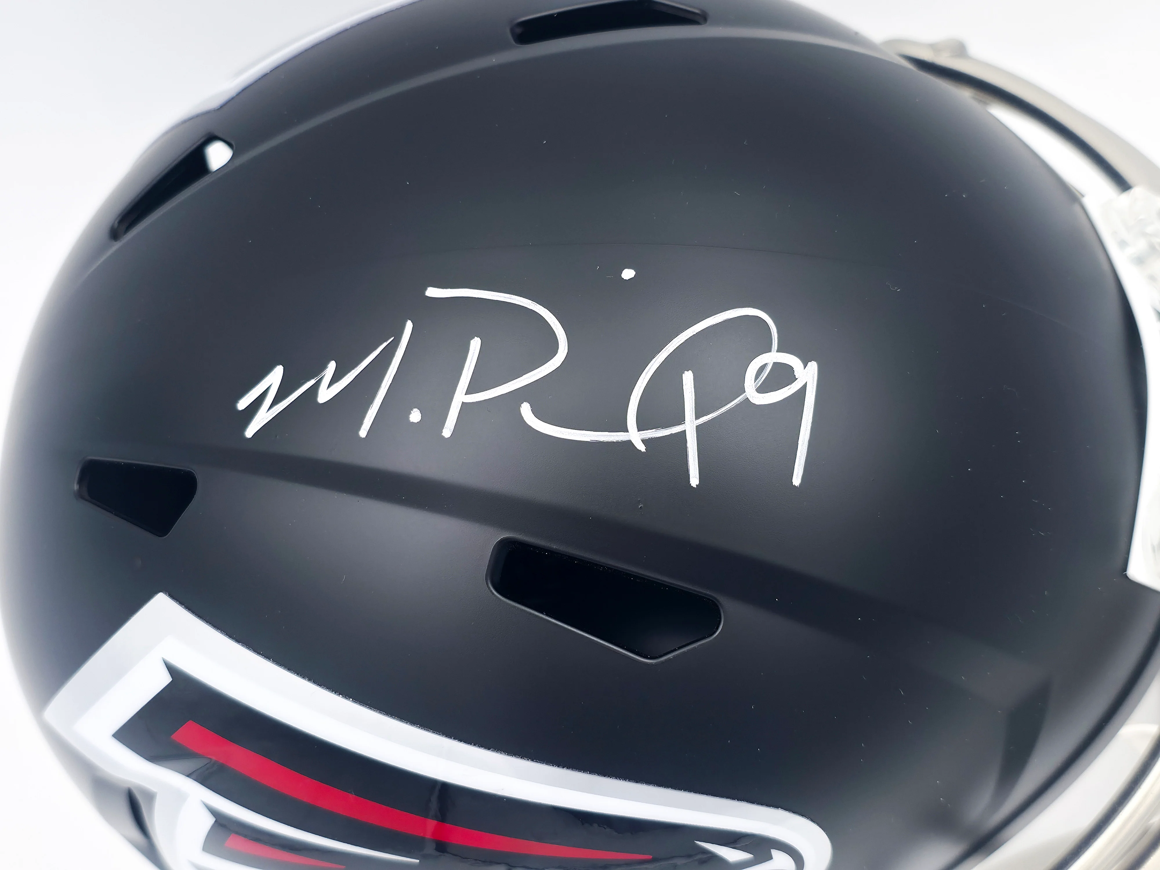 Michael Penix Jr. Autographed Atlanta Falcons 2020 Alternate Black Full Size Speed Replica Helmet Beckett BAS Witness Stock #242567 - Image 2