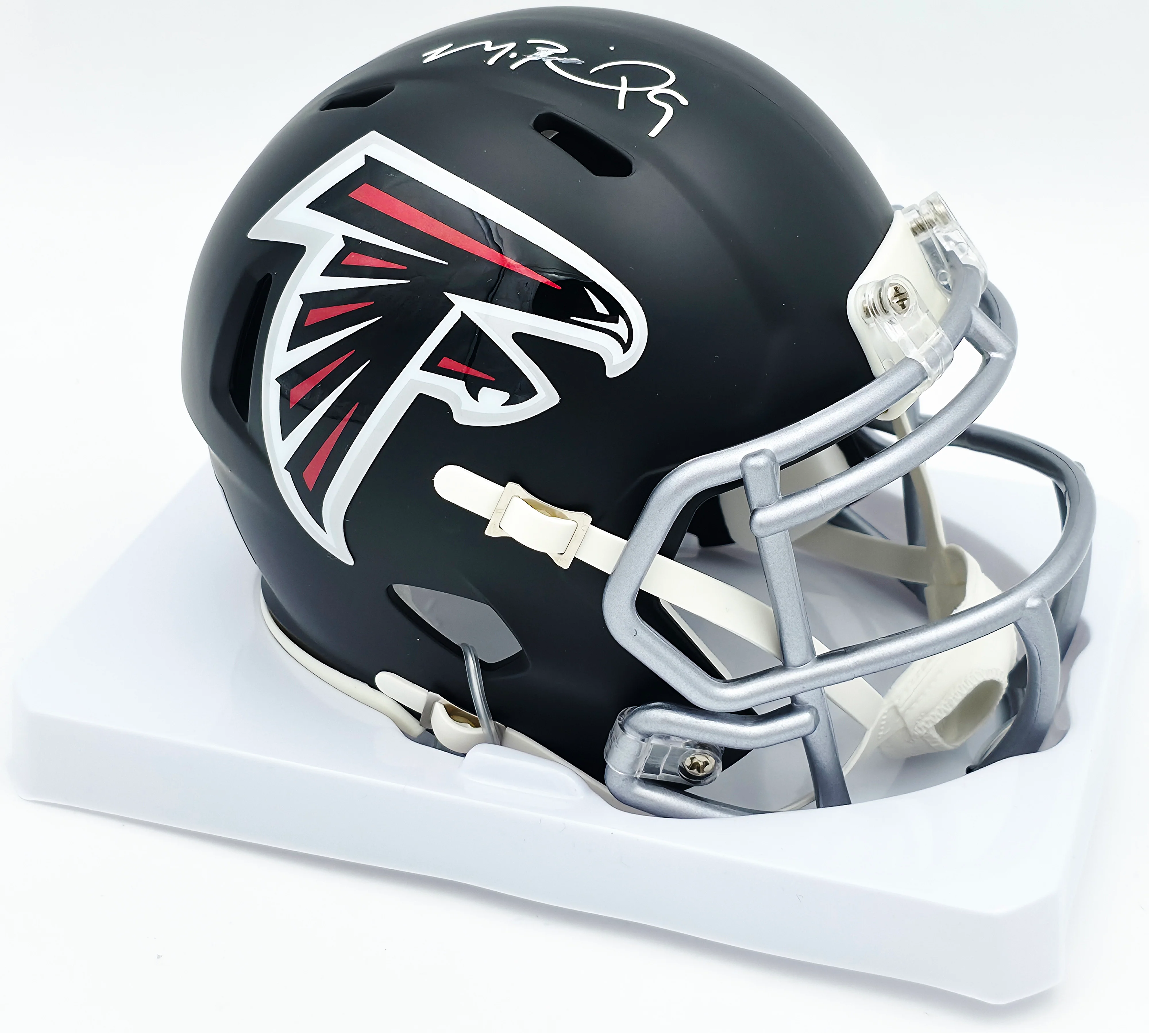 Michael Penix Jr. Autographed Atlanta Falcons Black Speed Mini Helmet Beckett BAS Witness #2W906732