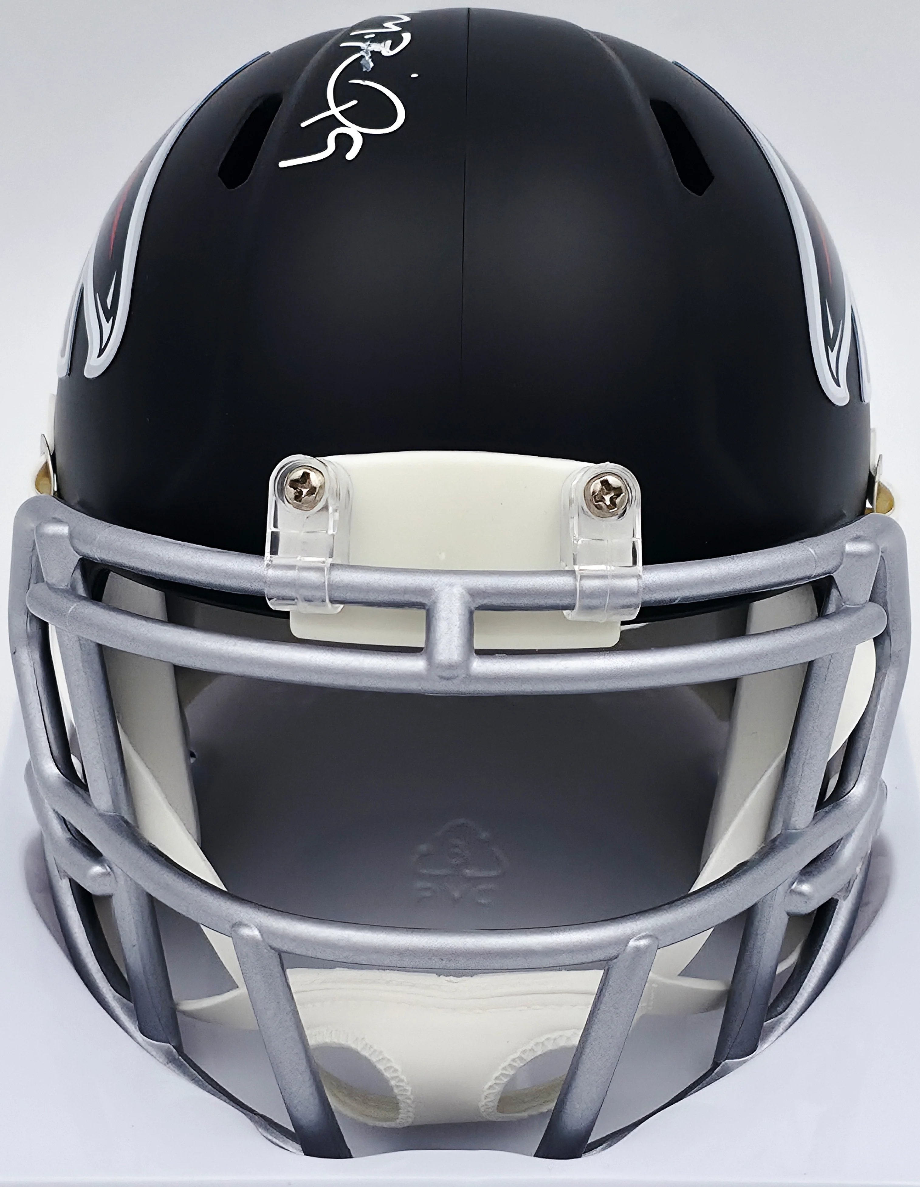 Michael Penix Jr. Autographed Atlanta Falcons Black Speed Mini Helmet Beckett BAS Witness #2W906732 - Image 3