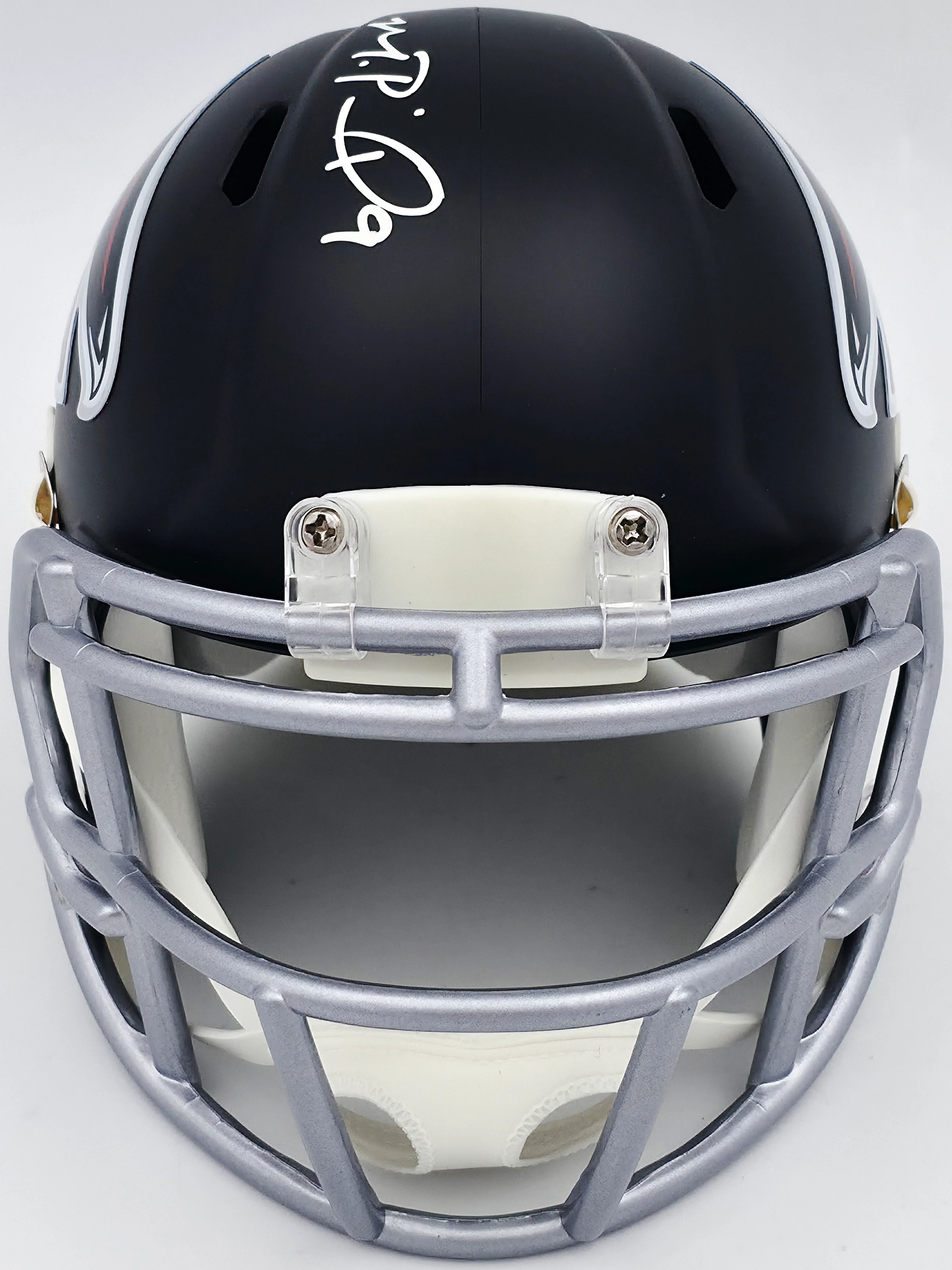 Michael Penix Jr. Autographed Atlanta Falcons Black Speed Mini Helmet Beckett BAS Witness Stock #242576 - Image 3