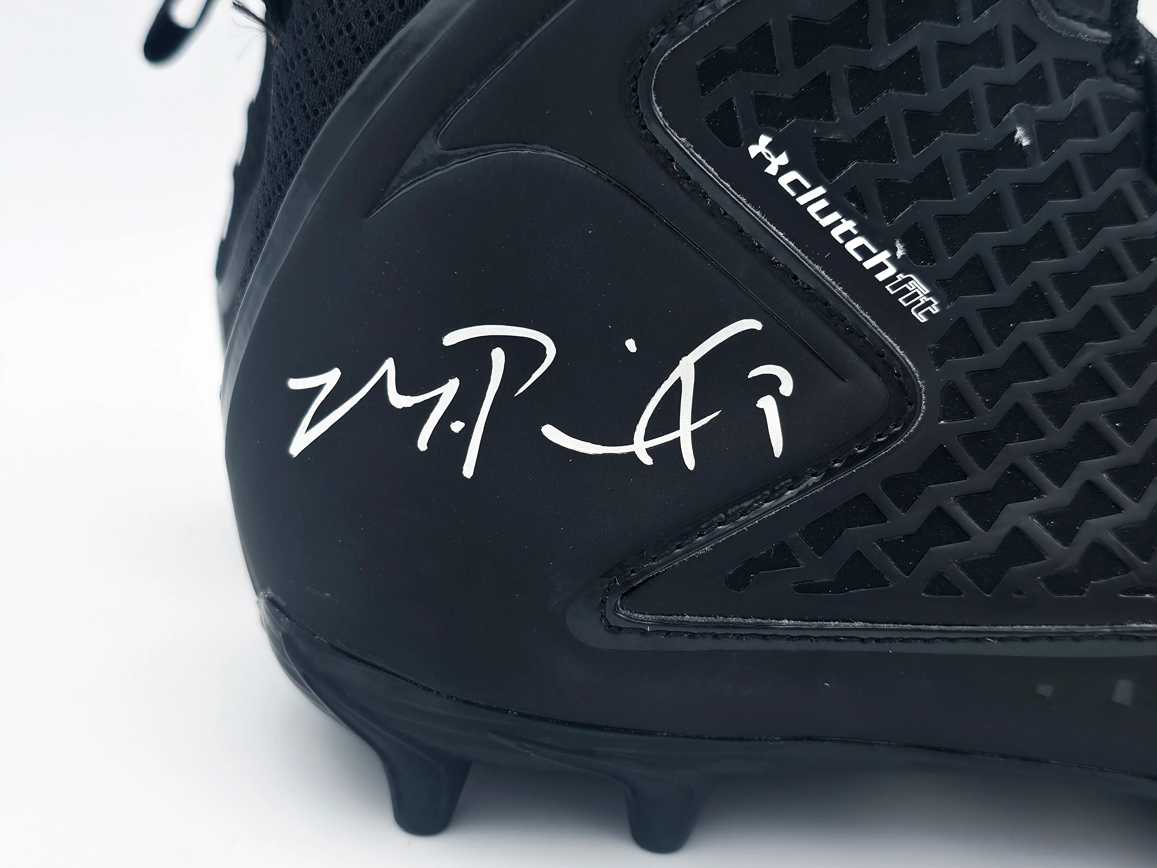 Michael Penix Jr. Autographed Pair of Black Under Armour Team Fierce MC Cleats Atlanta Falcons Size 12 Beckett BAS Witness Stock #242578 - Image 2