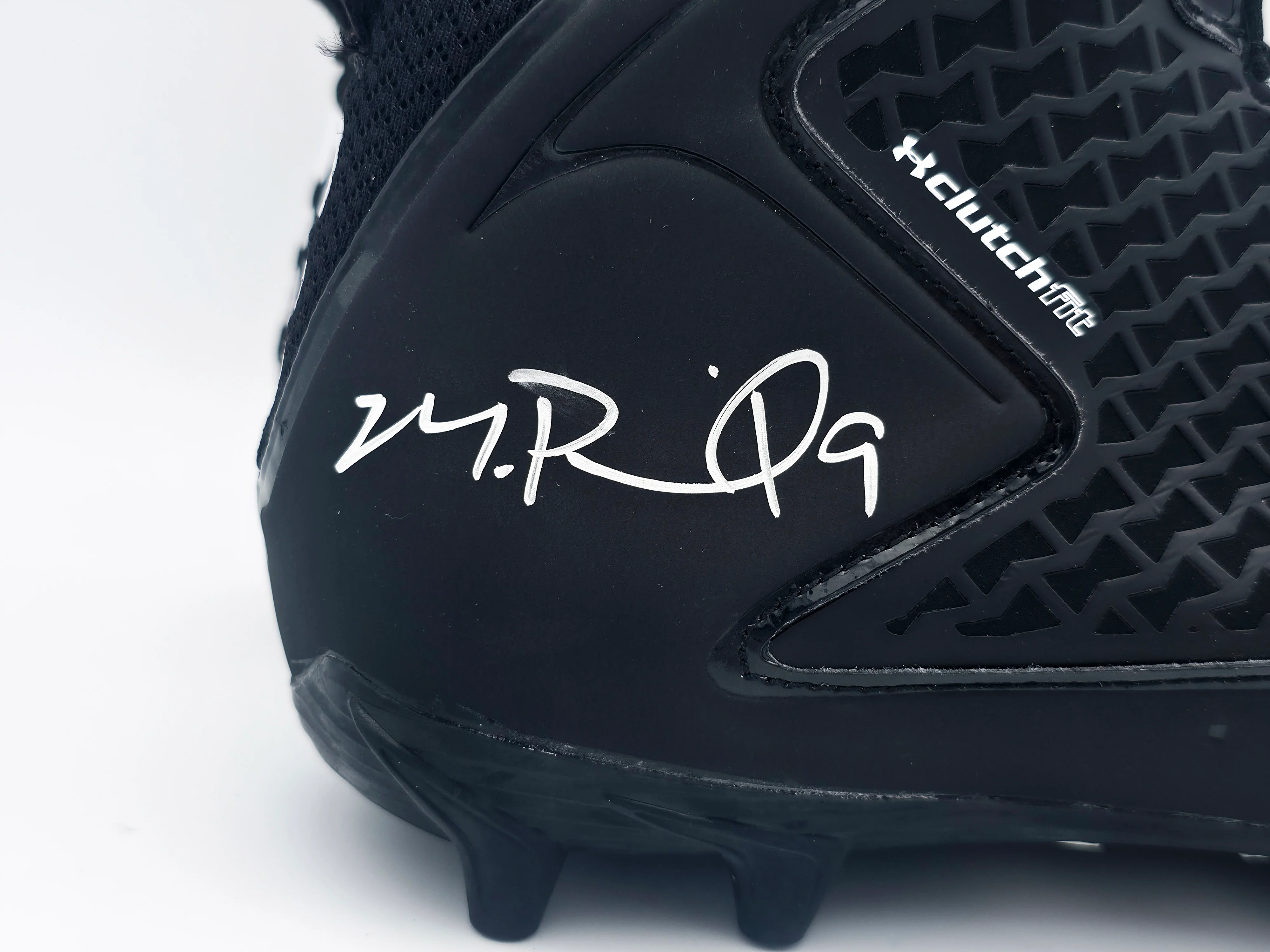 Michael Penix Jr. Autographed Pair of Black Under Armour Team Fierce MC Cleats Atlanta Falcons Size 13 Beckett BAS Witness Stock #242579 - Image 3