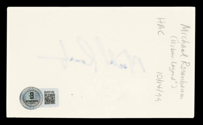 Michael Rosenbaum Smallville Authentic Signed 3x5 Index Card BAS #BV03149 - Image 3