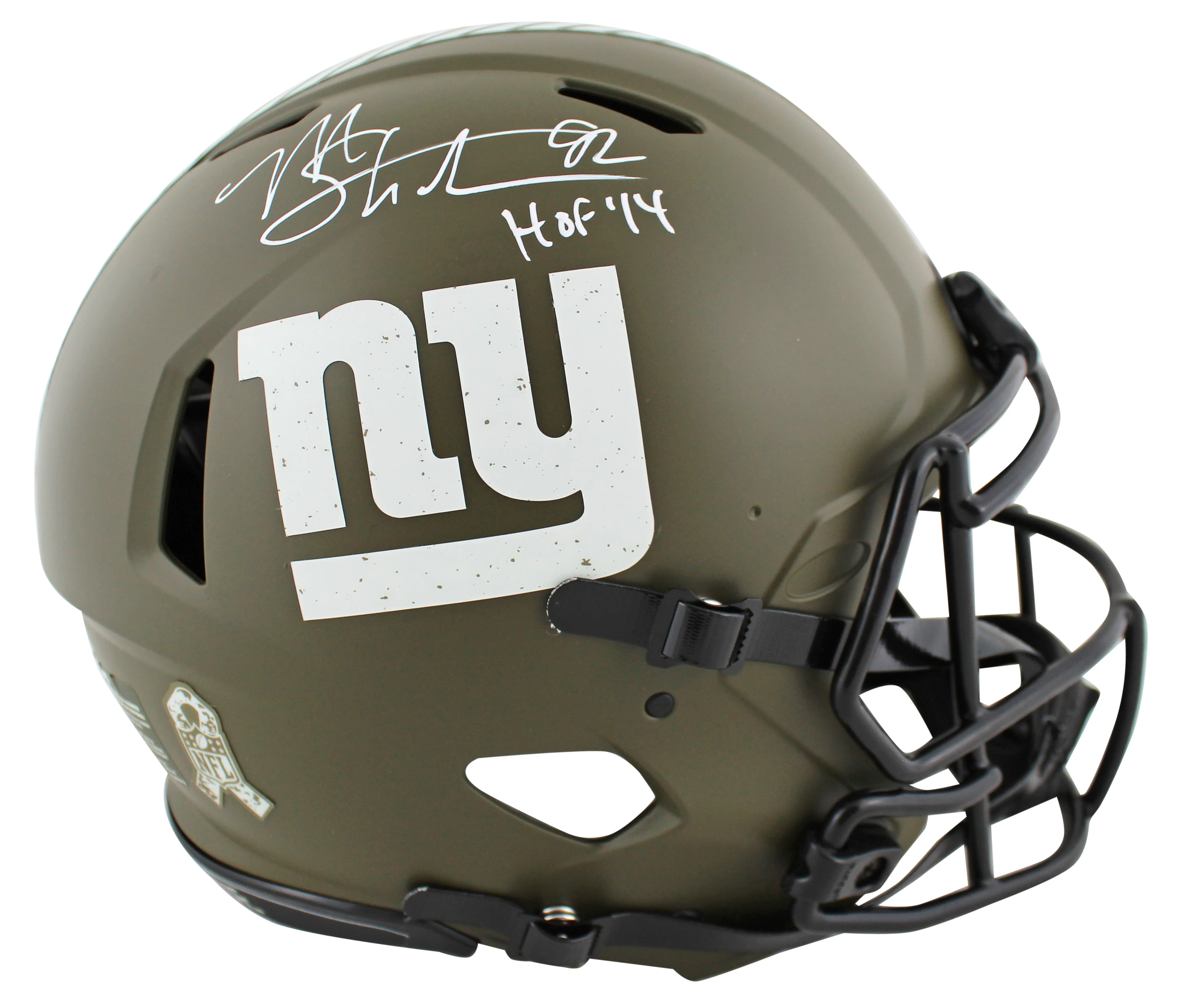 Michael Strahan "HOF 14" Signed STS F/S Speed Proline Helmet w/ Case BAS W - Image 3