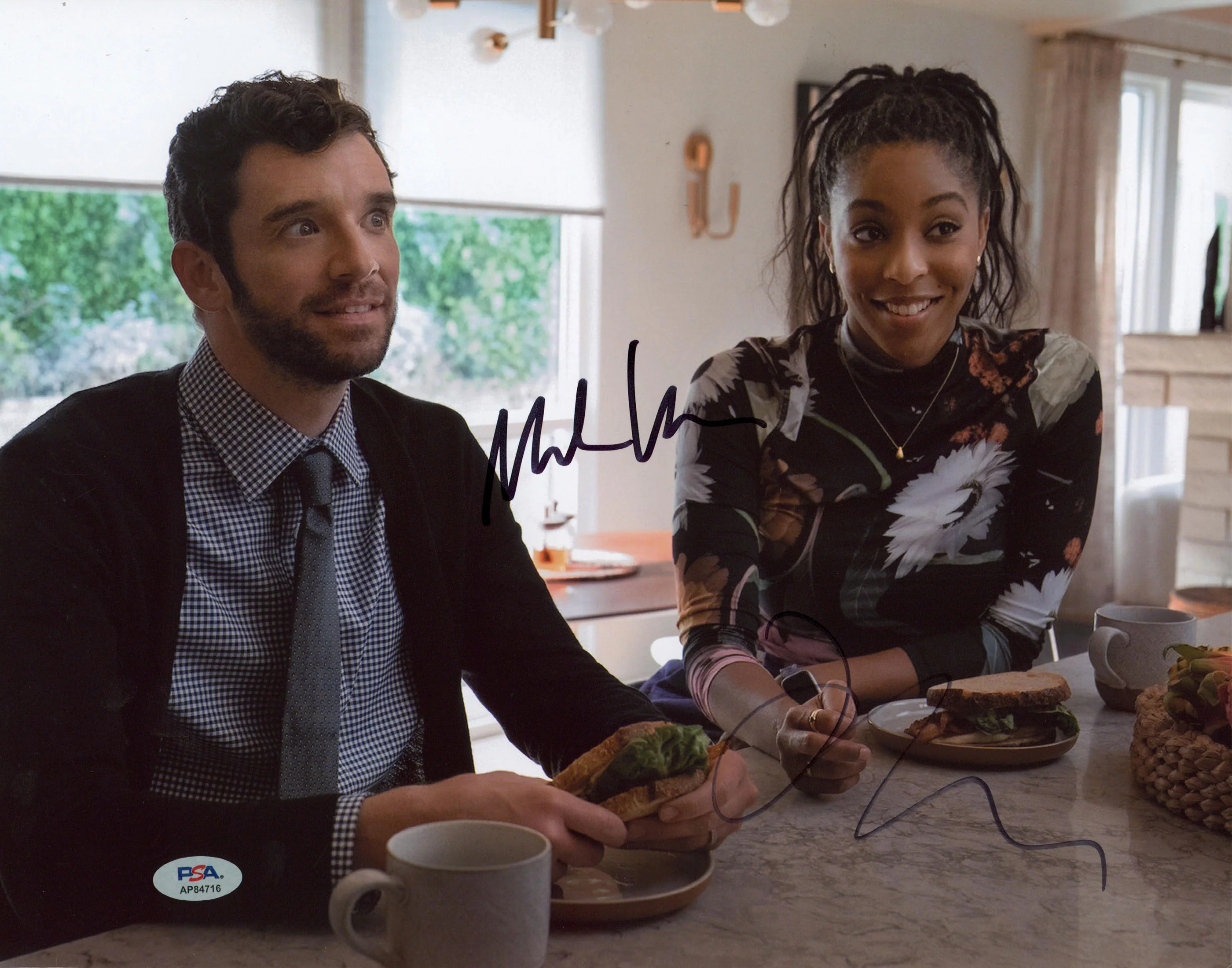 Michael Urie & Jessica Williams Shrinking Signed 11x14 Photo PSA/DNA #AP84716 - Image 2