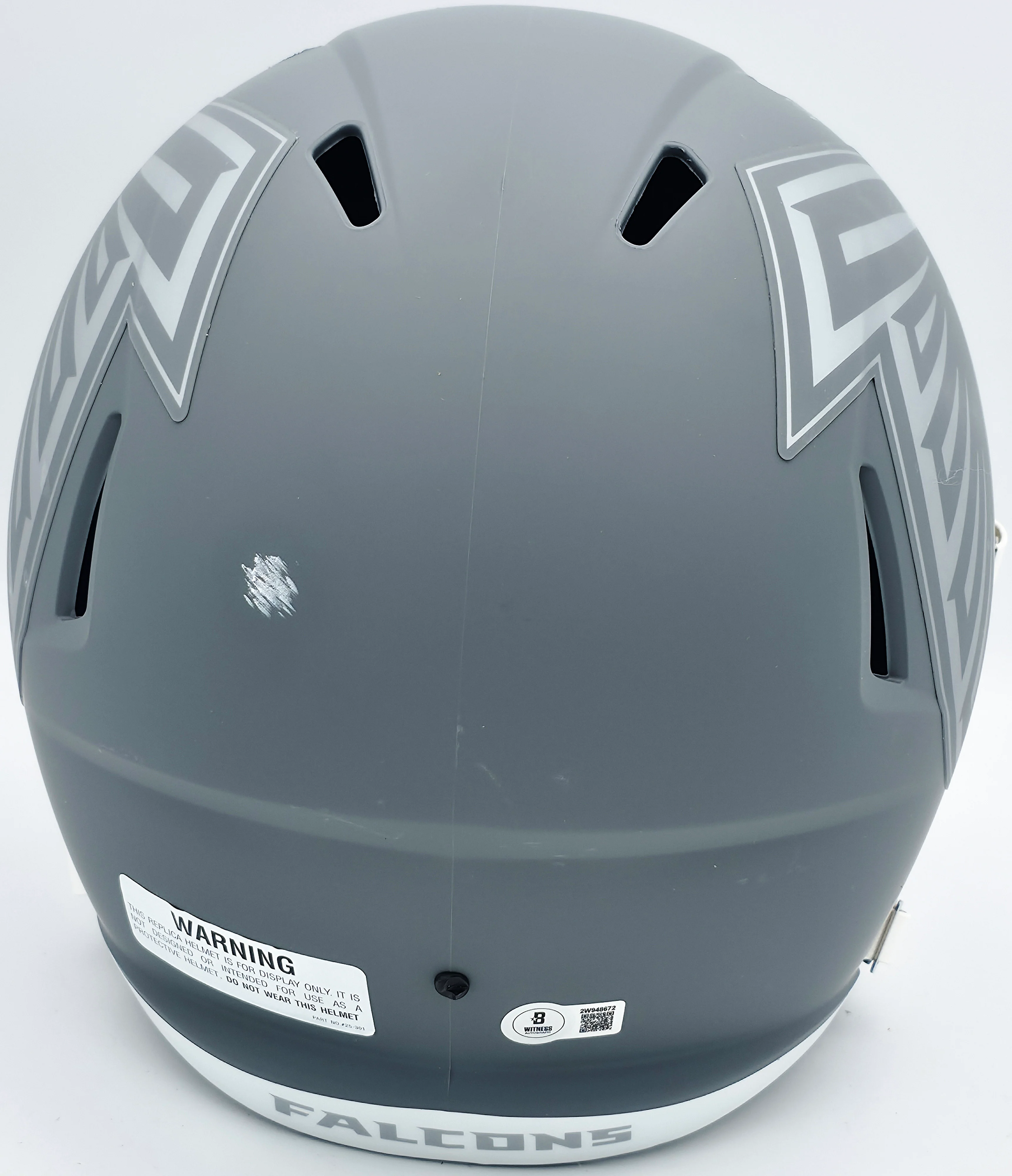Michael Vick Autographed Philadelphia Eagles Slate Gray Full Size Replica Speed Helmet Beckett BAS Witness #2W94672 - Image 4