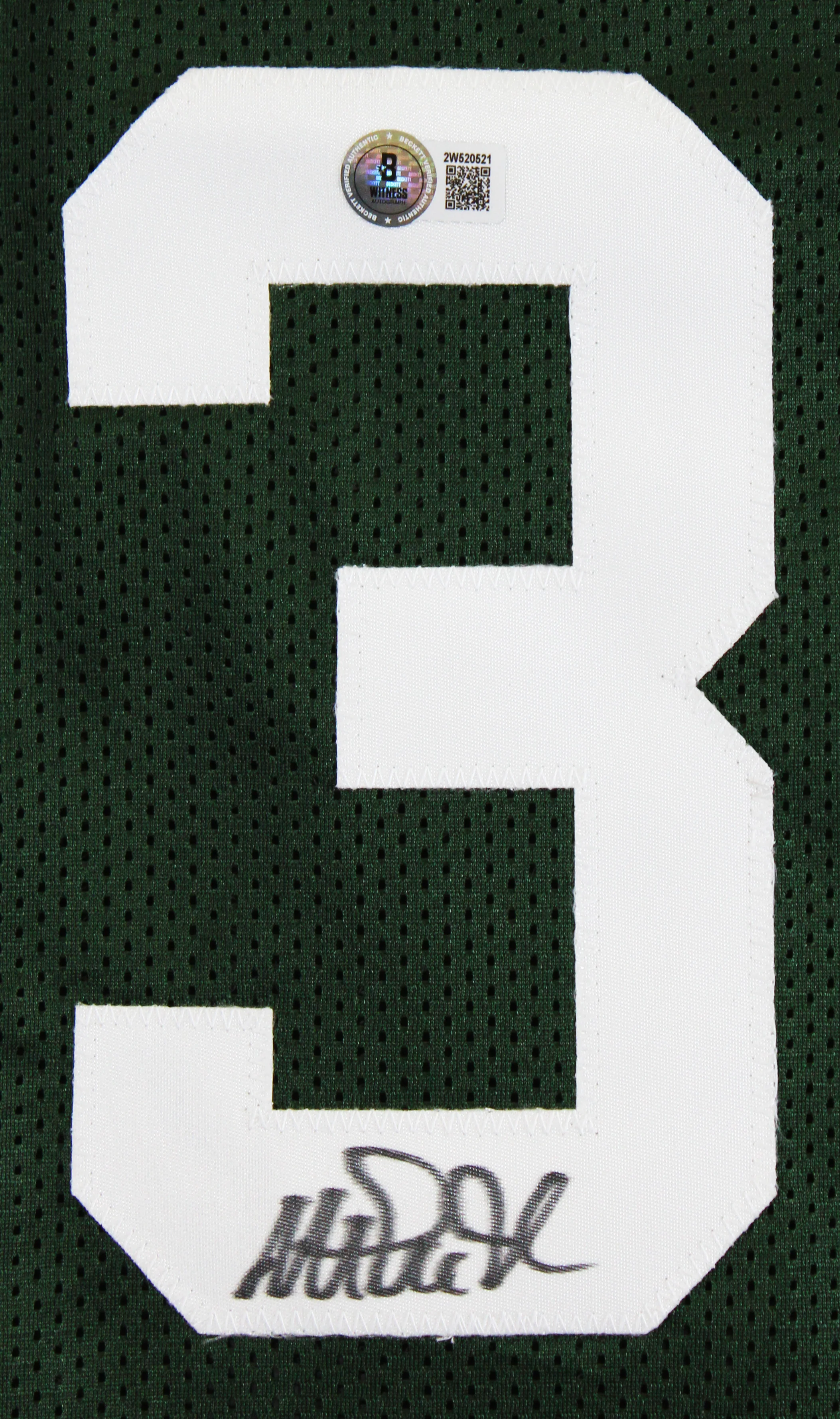 Michigan State Magic Johnson Signed Green Pro Style Framed Jersey BAS Witness 4 - Image 3
