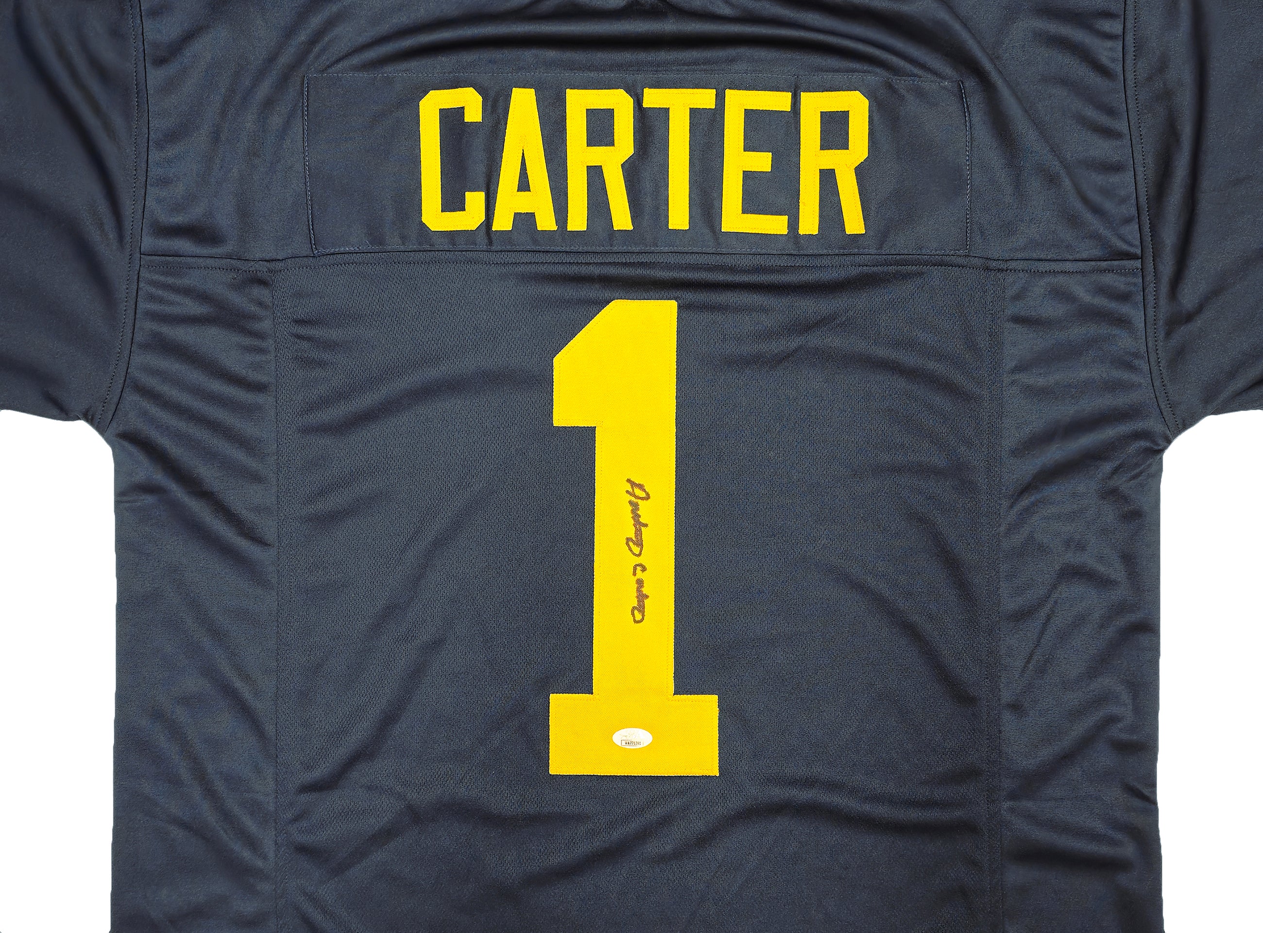 Michigan Wolverines Anthony Carter Autographed Blue Jersey JSA Stock #234505 - Image 3