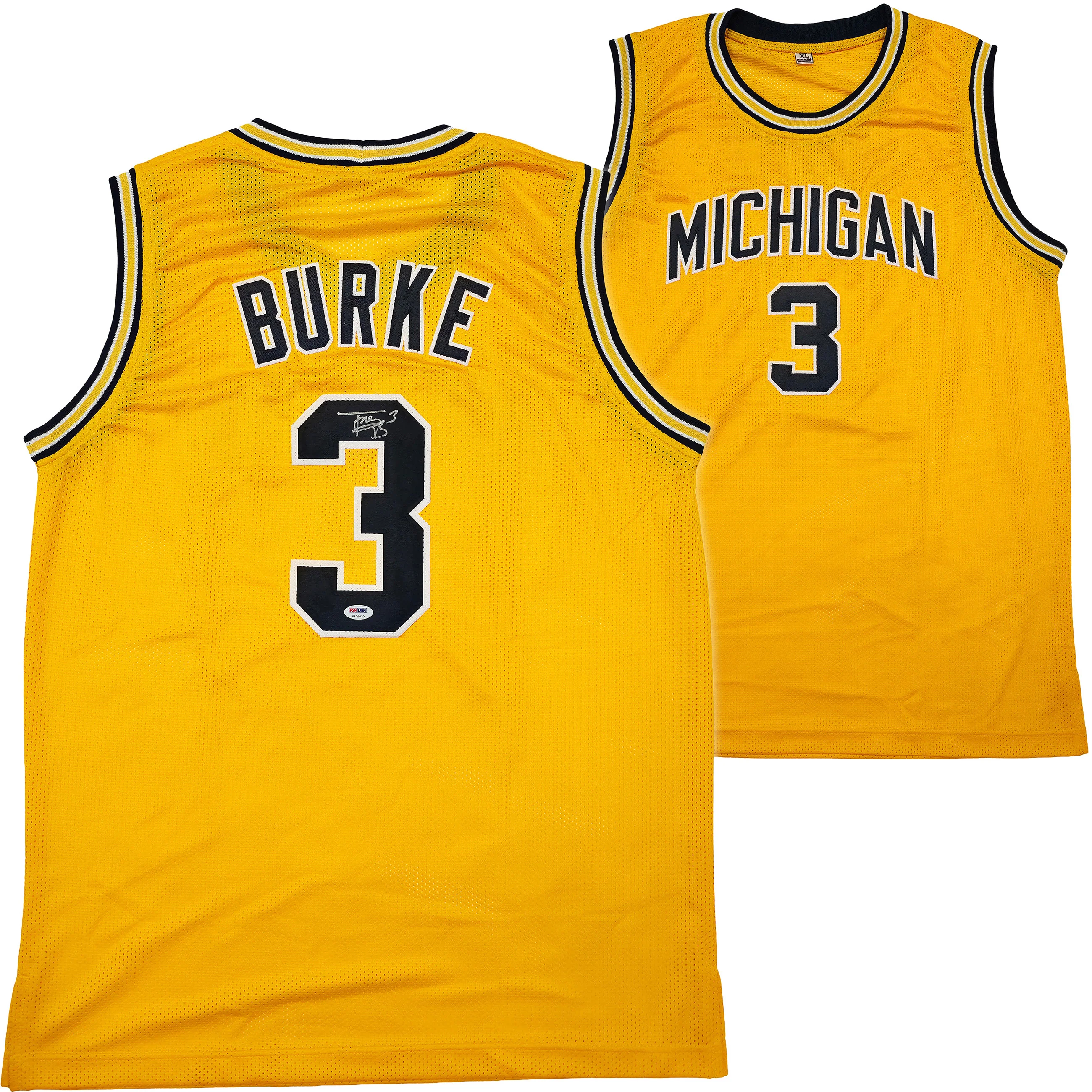 Michigan Wolverines Trey Burke Autographed Yellow Jersey PSA/DNA Stock #261451