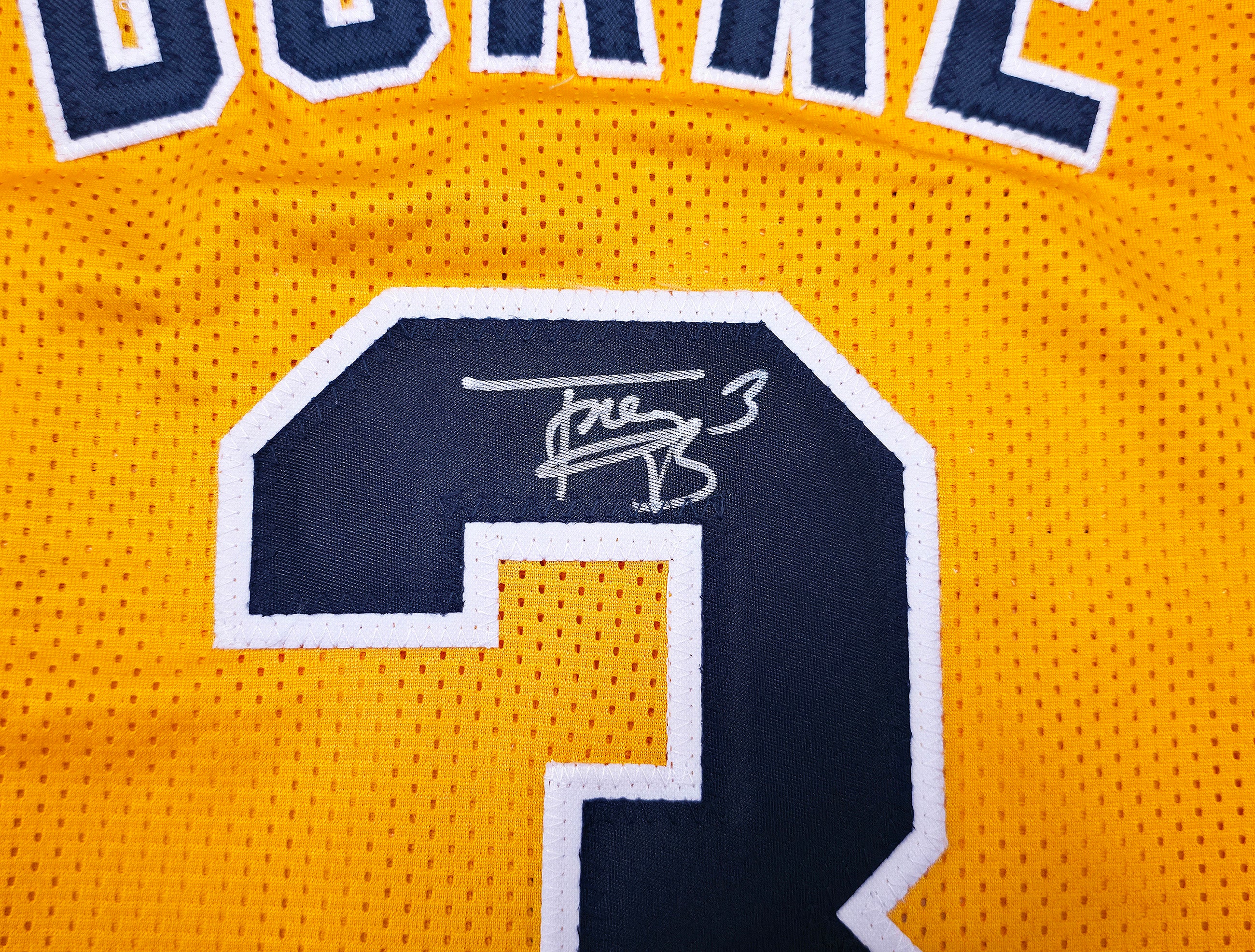 Michigan Wolverines Trey Burke Autographed Yellow Jersey PSA/DNA Stock #261451 - Image 4