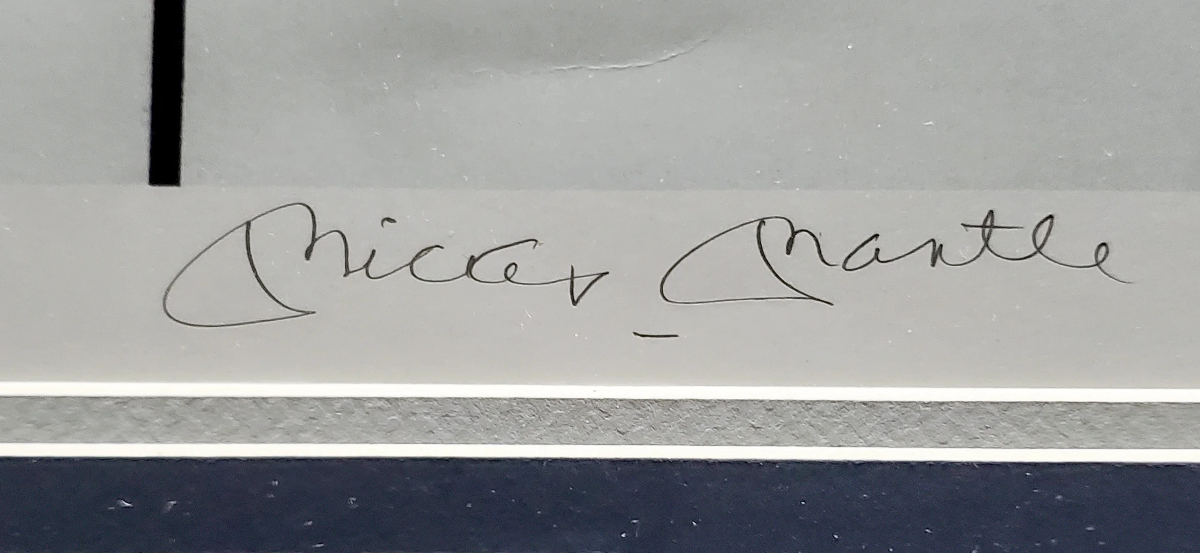 Mickey Mantle Autographed Framed 25x32 Lithograph Photo New York Yankees Artist Proof #23/50 SKU #193714 - Image 3