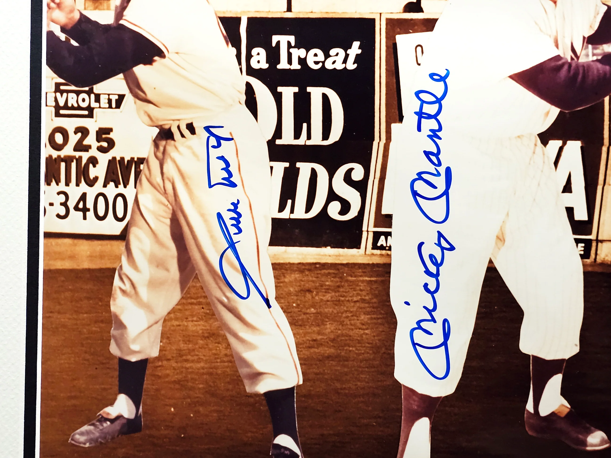 Mickey Mantle, Joe DiMaggio, Willie Mays & Duke Snider Autographed Framed 16x20 Photo With Duke Snider PSA/DNA #AI03390 - Image 3
