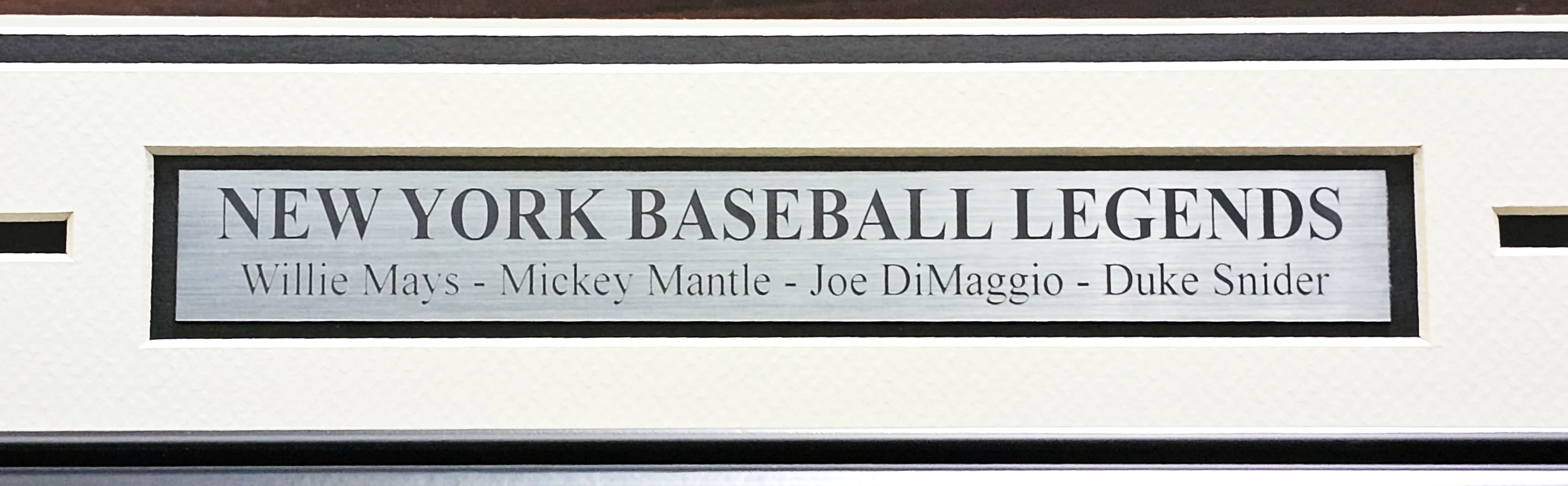 Mickey Mantle, Joe DiMaggio, Willie Mays & Duke Snider Autographed Framed 16x20 Photo With Duke Snider PSA/DNA #AI03390 - Image 5