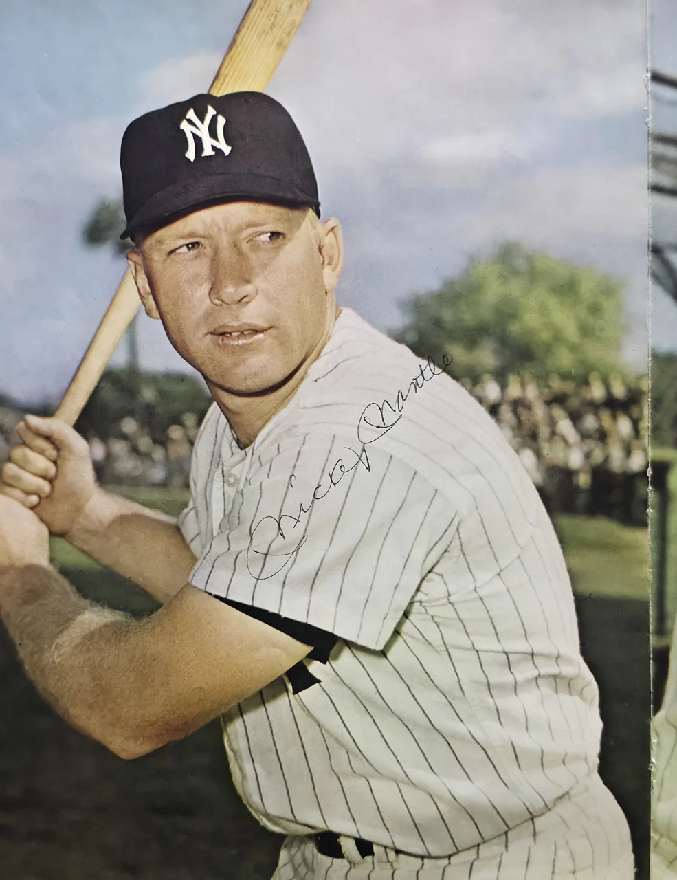 Mickey Mantle & Roger Maris Autographed Framed 11x17 Poster New York Yankees Vintage Signature Beckett BAS #AE31085 - Image 2