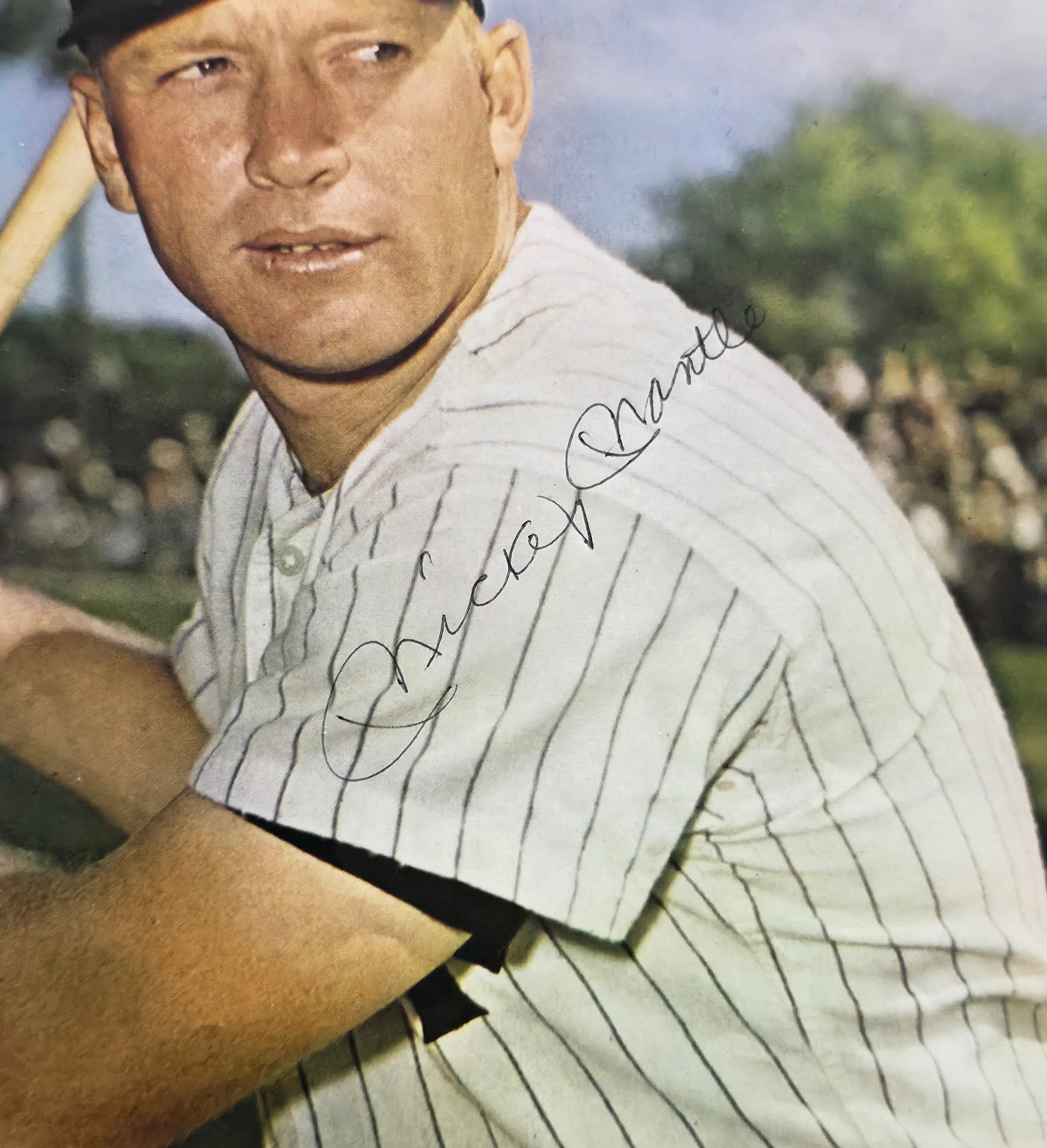 Mickey Mantle & Roger Maris Autographed Framed 11x17 Poster New York Yankees Vintage Signature Beckett BAS #AE31085 - Image 4