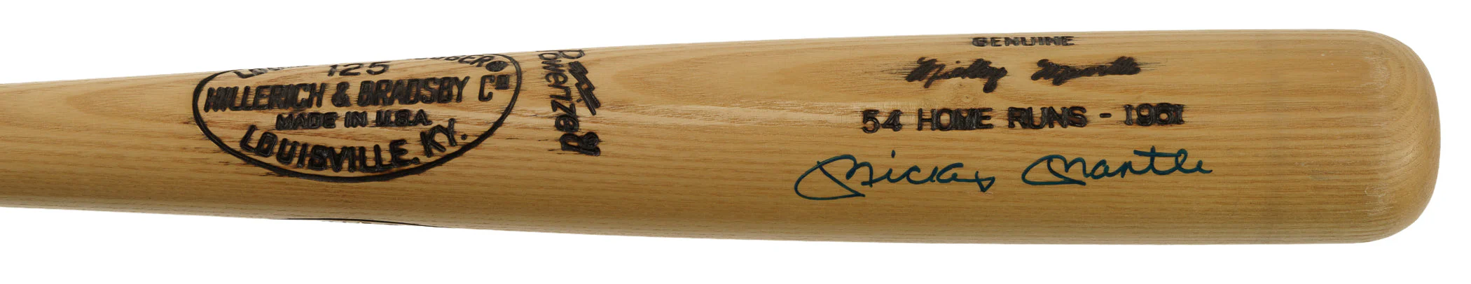 Mickey Mantle Roger Maris Signed Louisville Slugger LE 79/115 Bat JSA LOA - Image 3