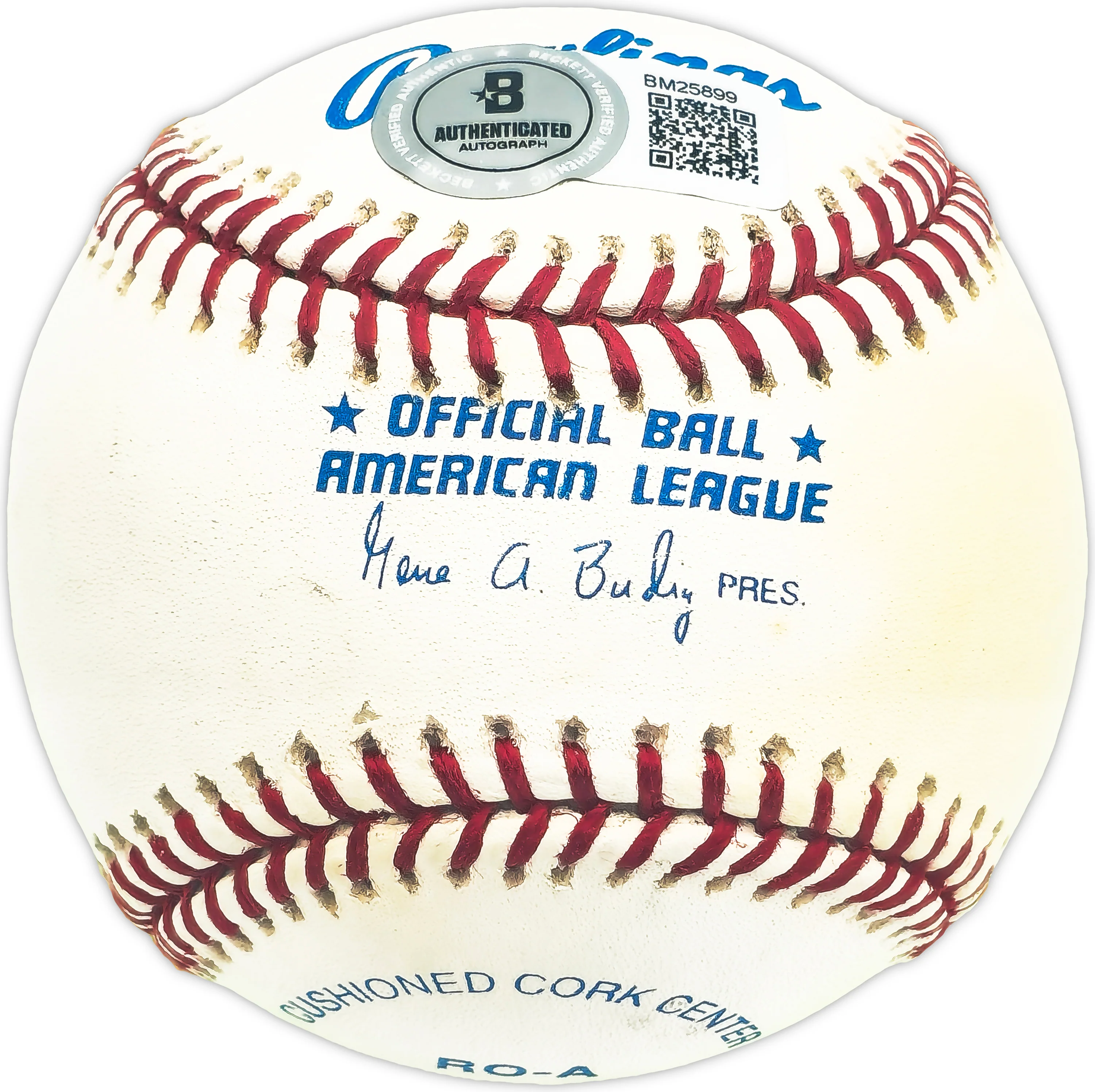 Mickey Rutner Autographed Official AL Baseball Philadelphia A's Beckett BAS QR #BM25899 - Image 2