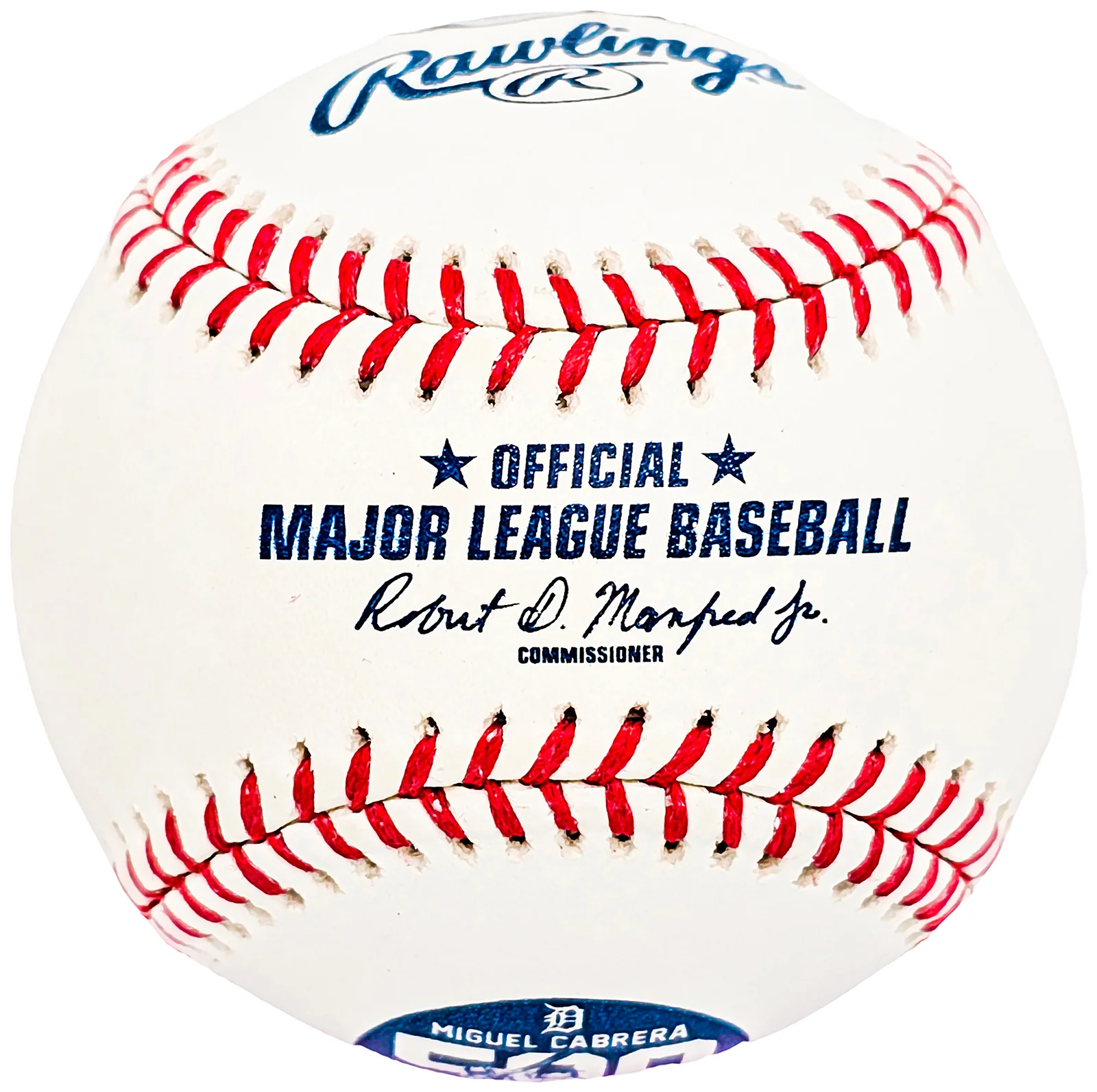 Miguel Cabrera Autographed Official MLB 500 Home Run HR Logo Baseball Detroit Tigers Beckett BAS Witness Stock #212231 - Image 3