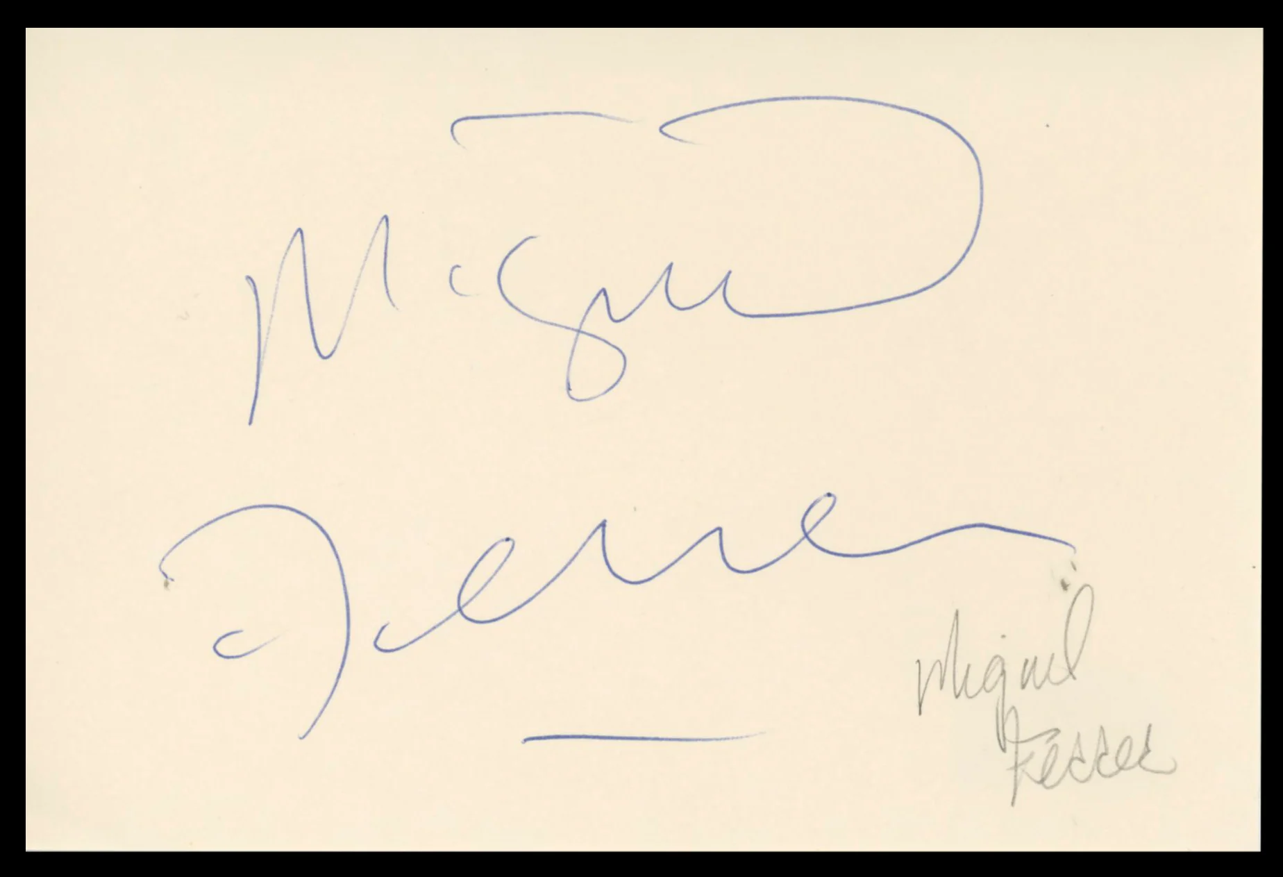 Miguel Ferrer NCIS: Los Angeles Authentic Signed 4x6 Index Card BAS #BT02456