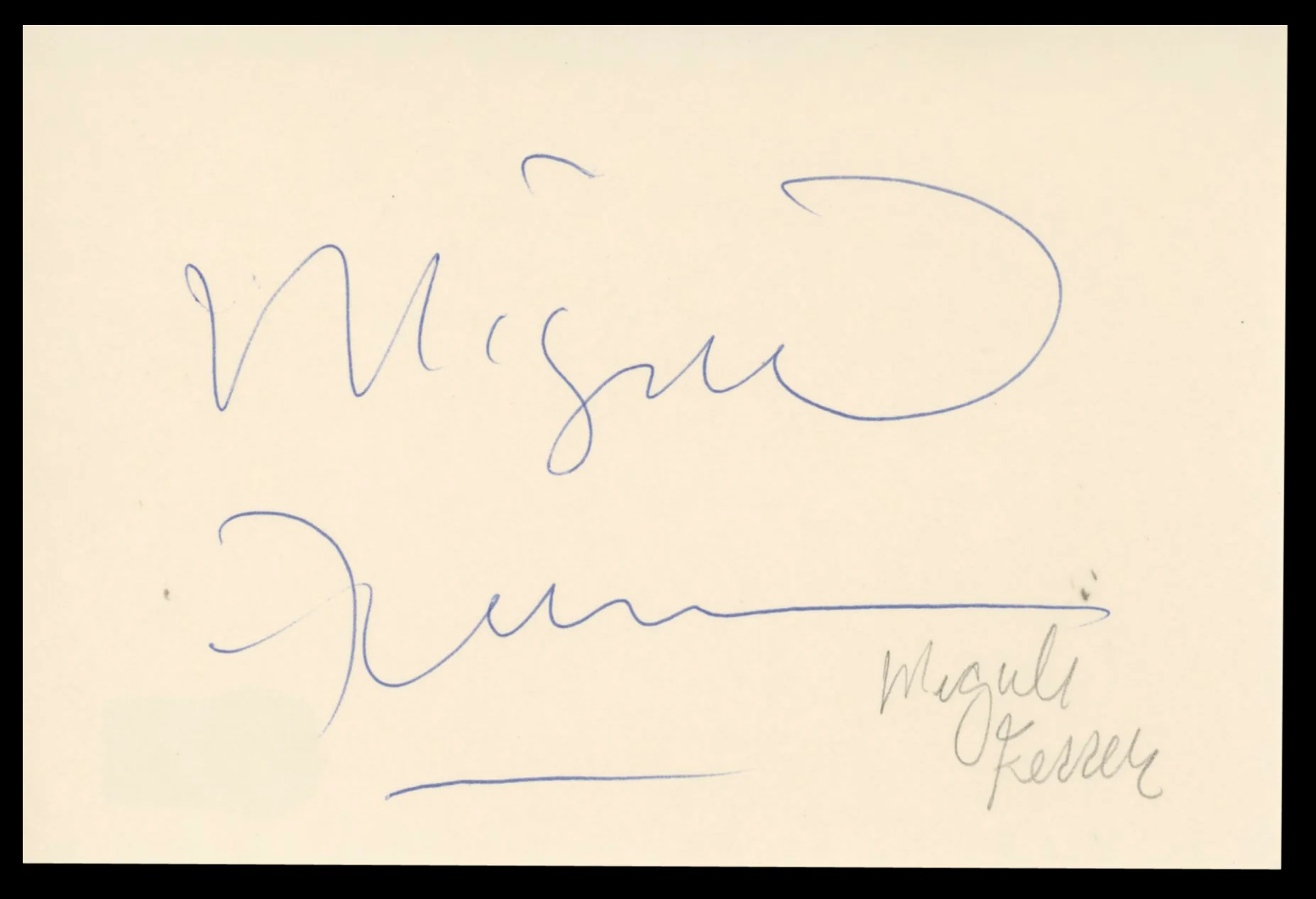 Miguel Ferrer NCIS: Los Angeles Authentic Signed 4x6 Index Card BAS #BT02509 - Image 2