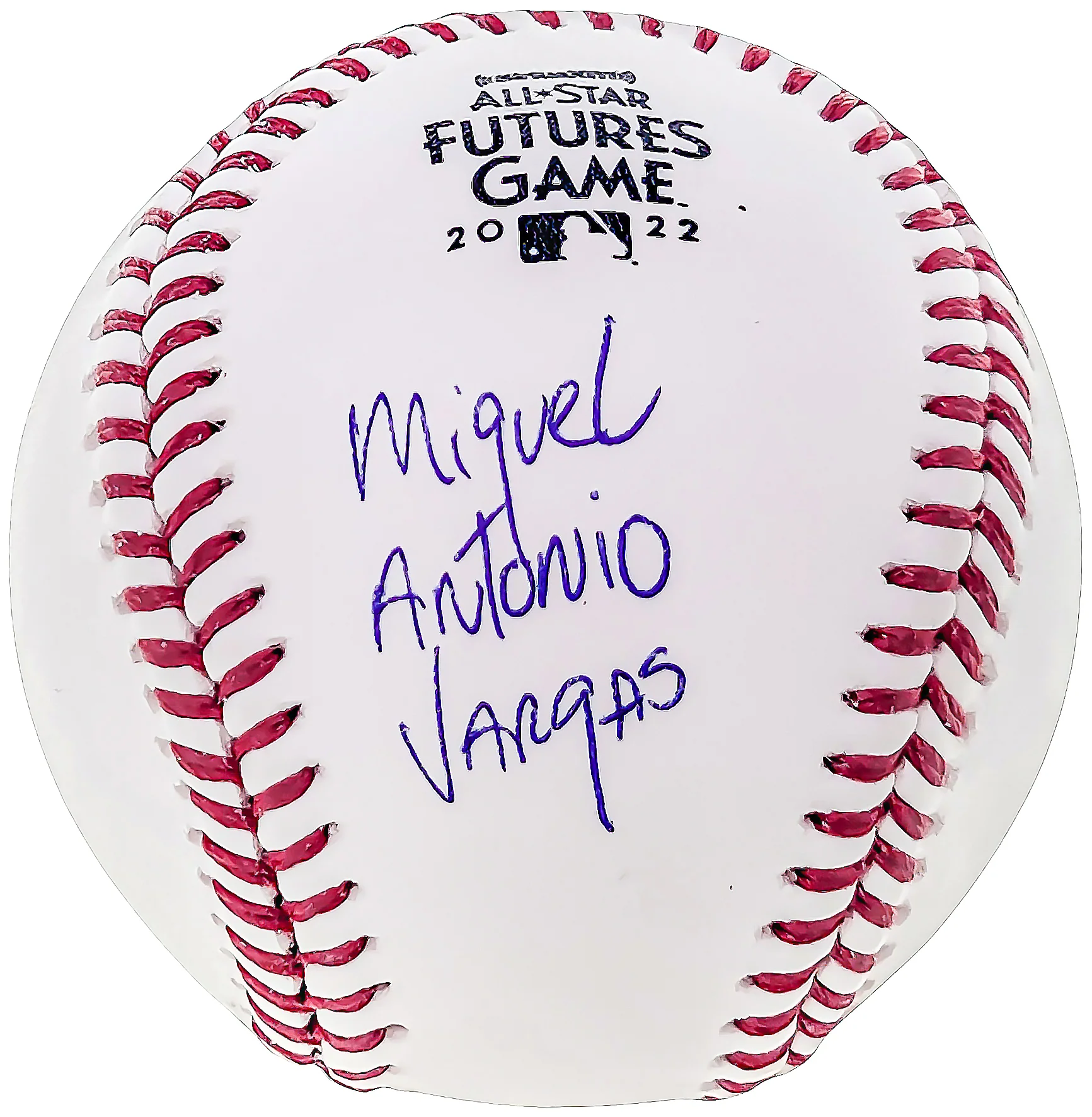 Miguel Vargas Autographed Official 2022 All Star Futures MLB Game Baseball Dodgers, White Sox Full Name Beckett BAS Witness Stock #207565 - Image 3