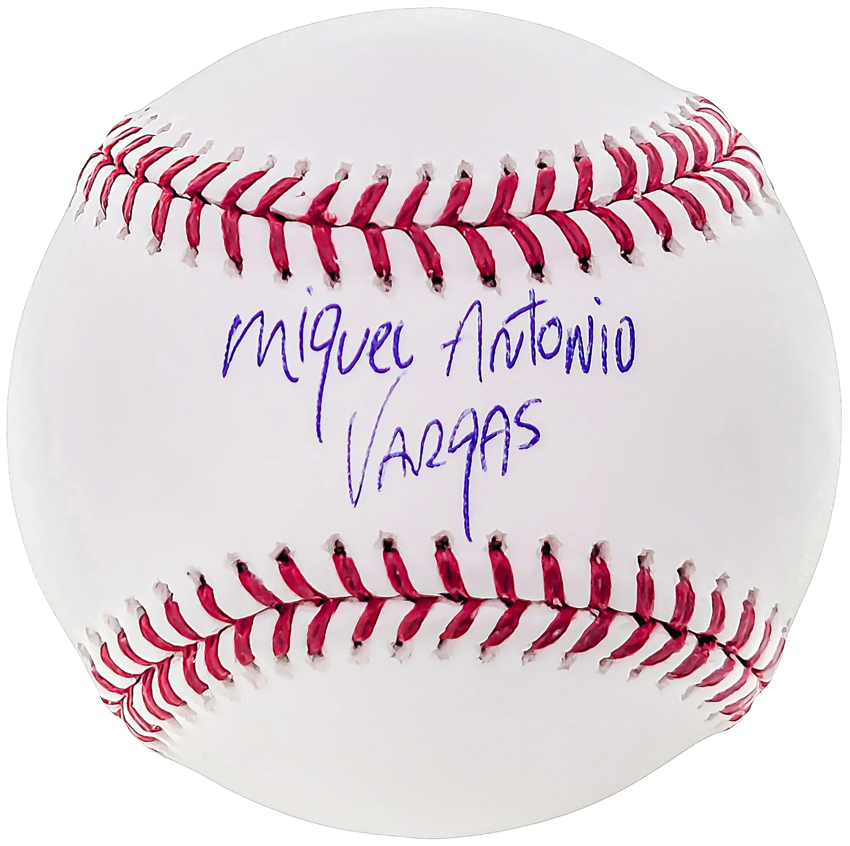 Miguel Vargas Autographed Official MLB Baseball Dodgers, White Sox Full Name Beckett BAS Witness Stock #207563 - Image 2
