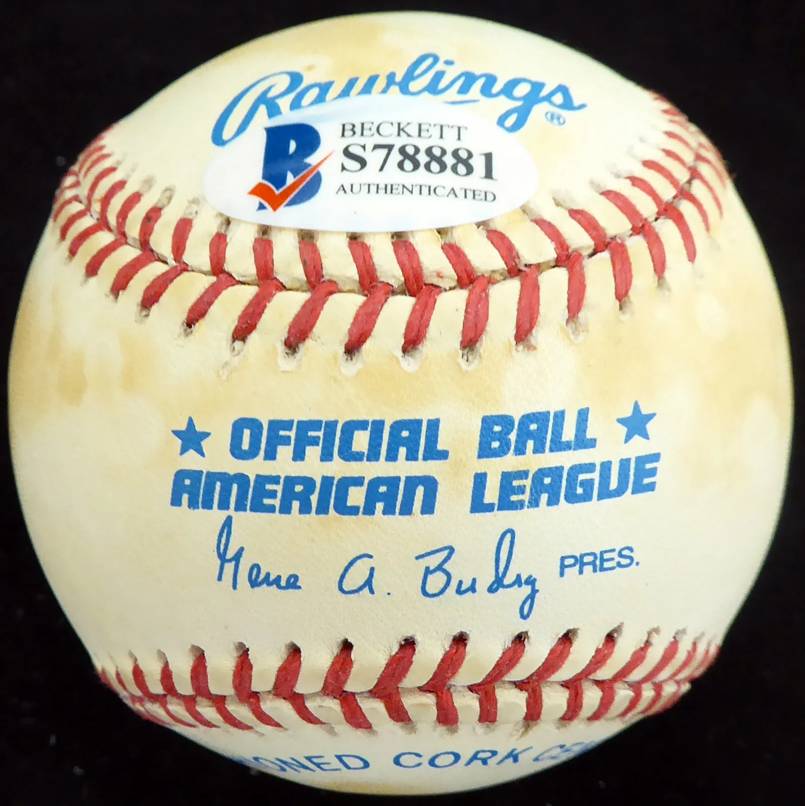 Mike Hegan Autographed Official AL Baseball New York Yankees "Full Name Yankees 1966 & 1967" Beckett BAS #S78881 - Image 2