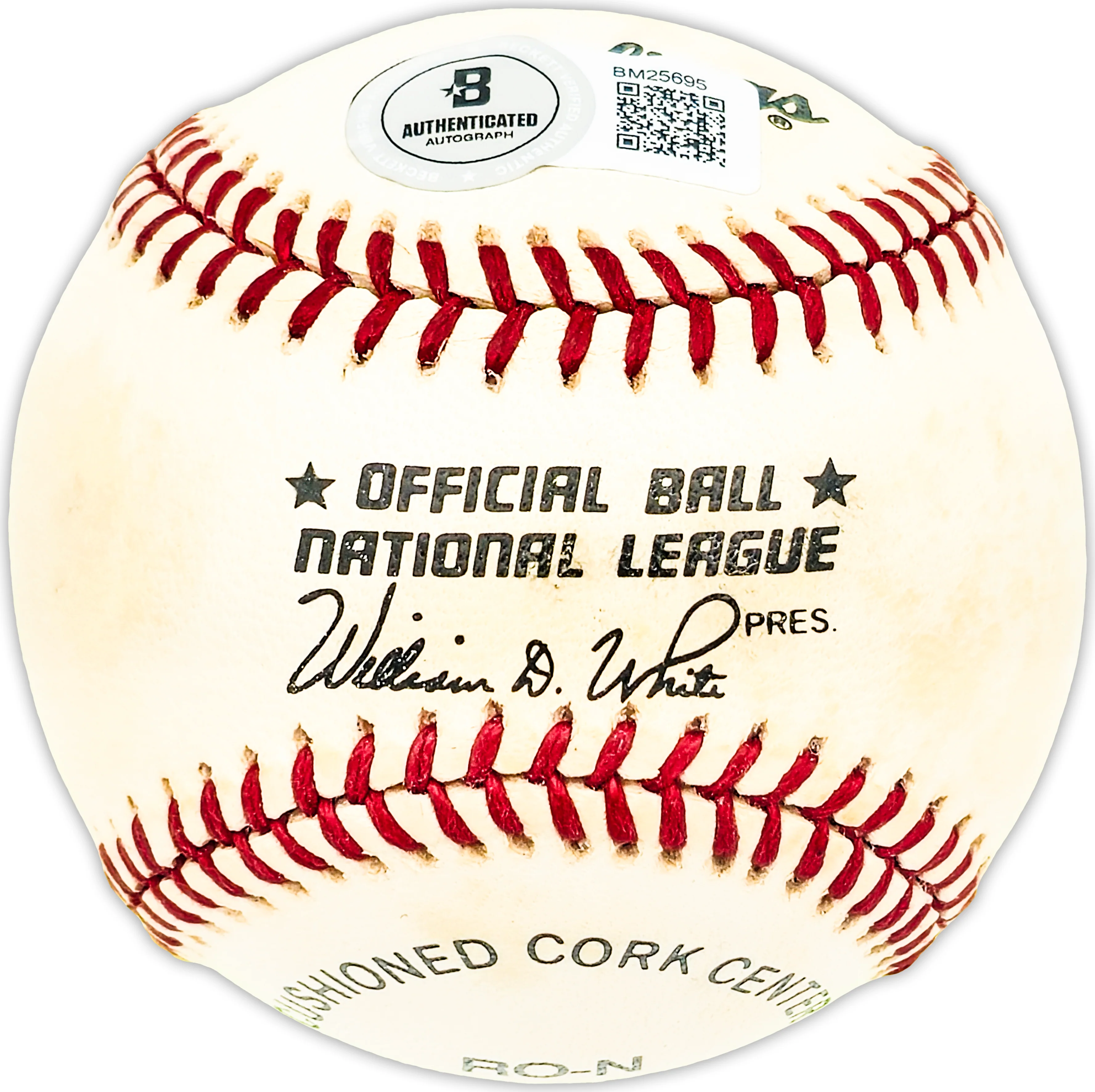 Mike Ryan Autographed Official NL Baseball Boston Red Sox, Philadelphia Phillies Beckett BAS QR #BM25695 - Image 2
