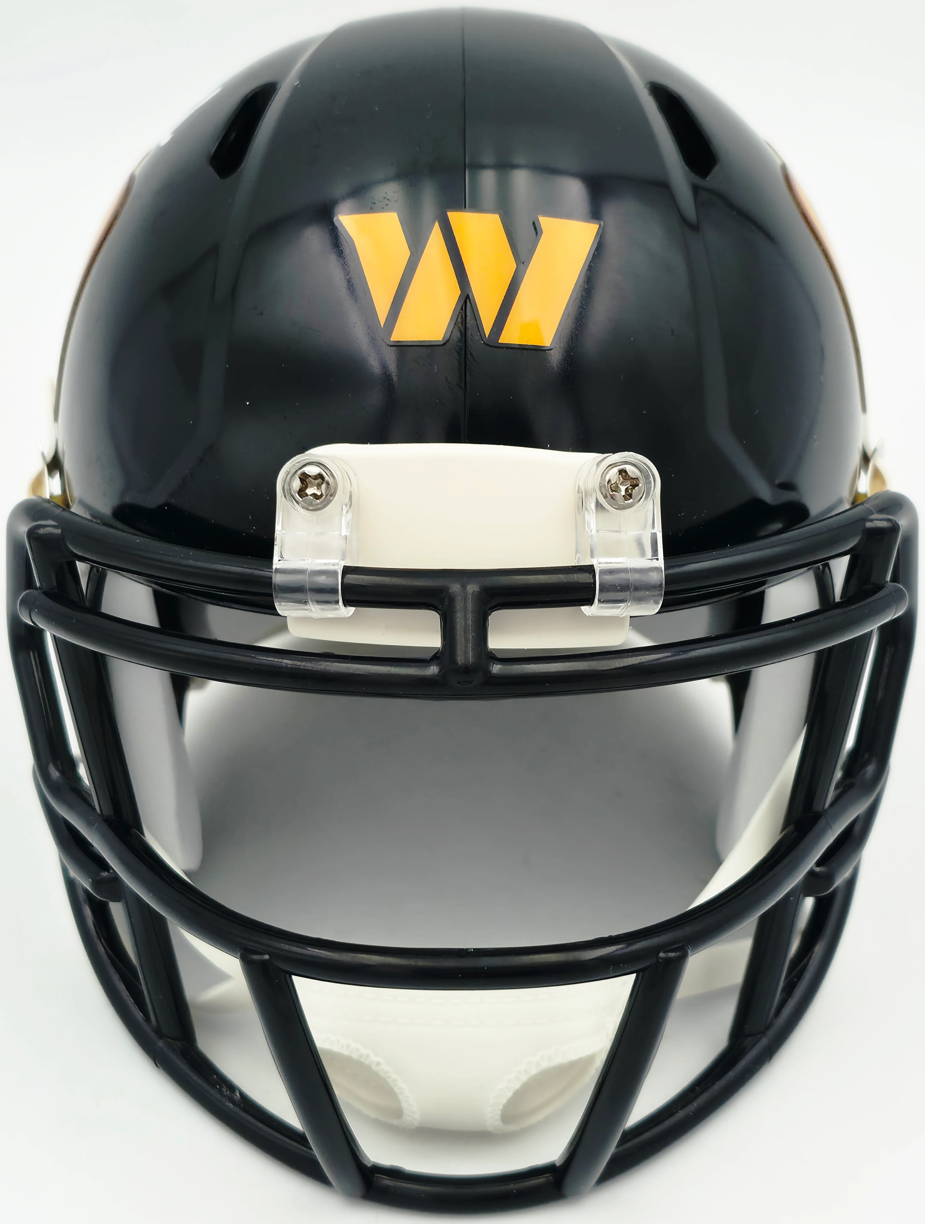Mike Sainristil Autographed Washington Commanders Black 2022 Alternate Speed Mini Helmet Beckett BAS Witness Stock #261954 - Image 3