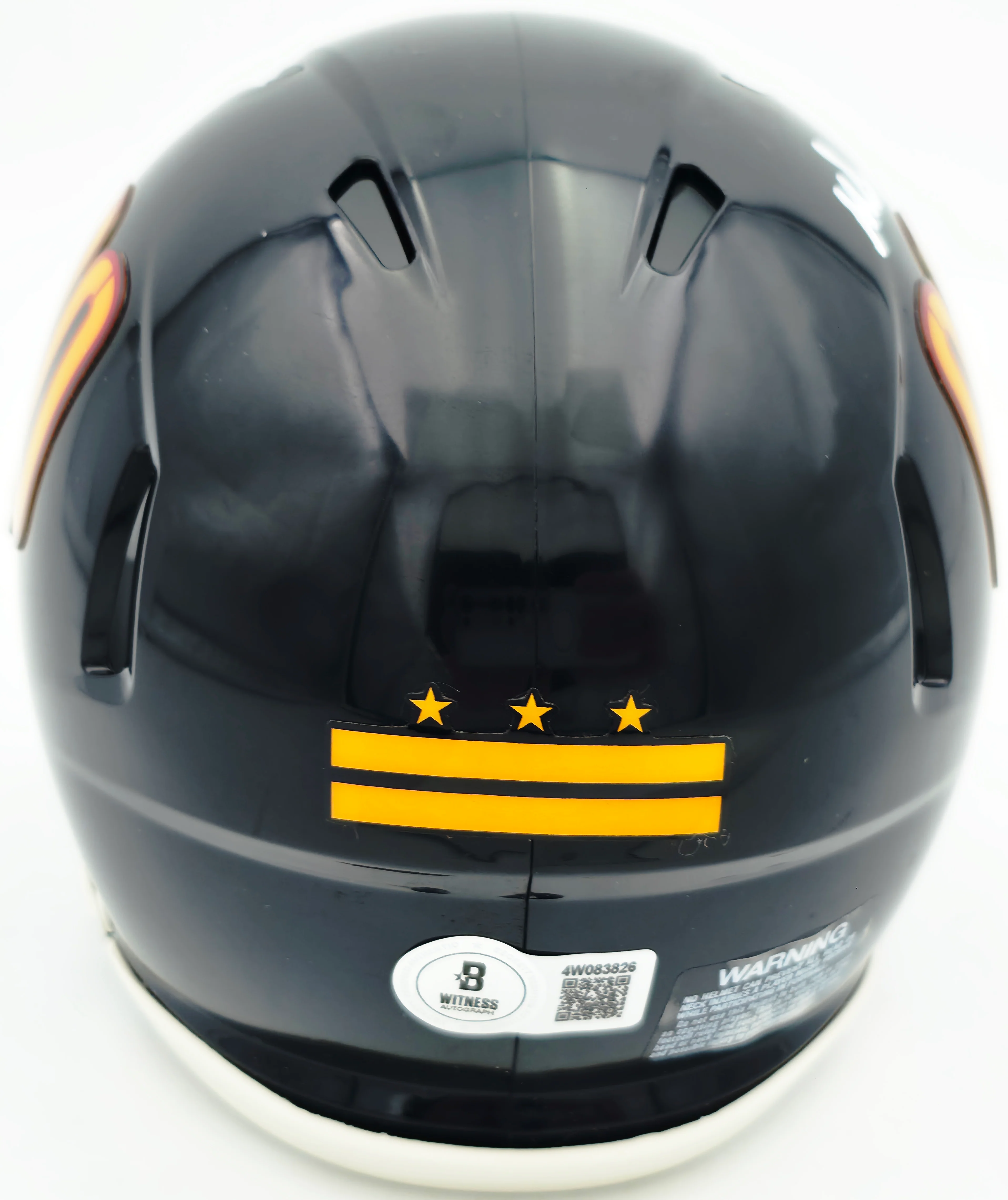 Mike Sainristil Autographed Washington Commanders Black 2022 Alternate Speed Mini Helmet Beckett BAS Witness Stock #261954 - Image 4