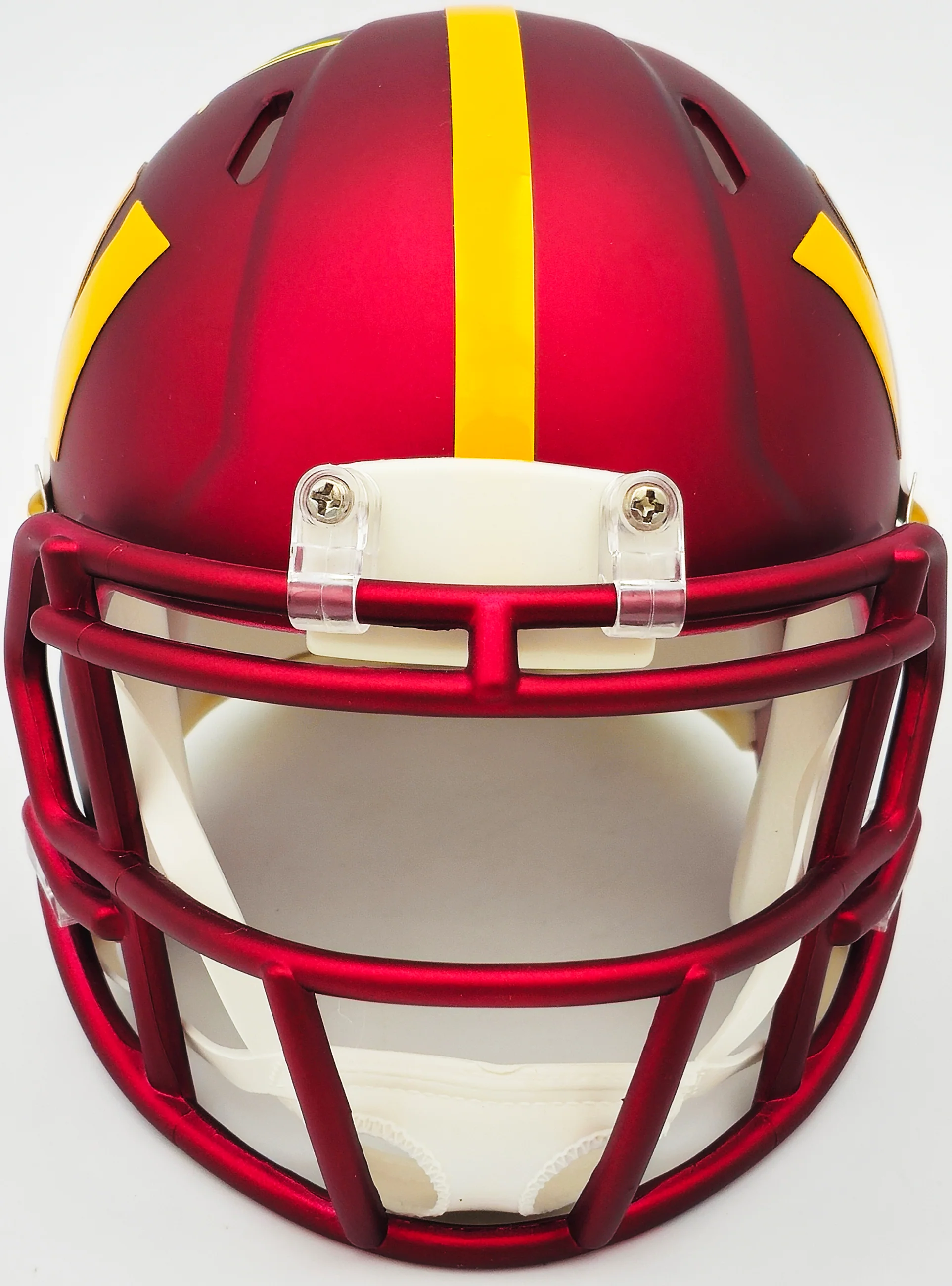 Mike Sainristil Autographed Washington Commanders Maroon Speed Mini Helmet Beckett BAS Witness Stock #234649 - Image 4