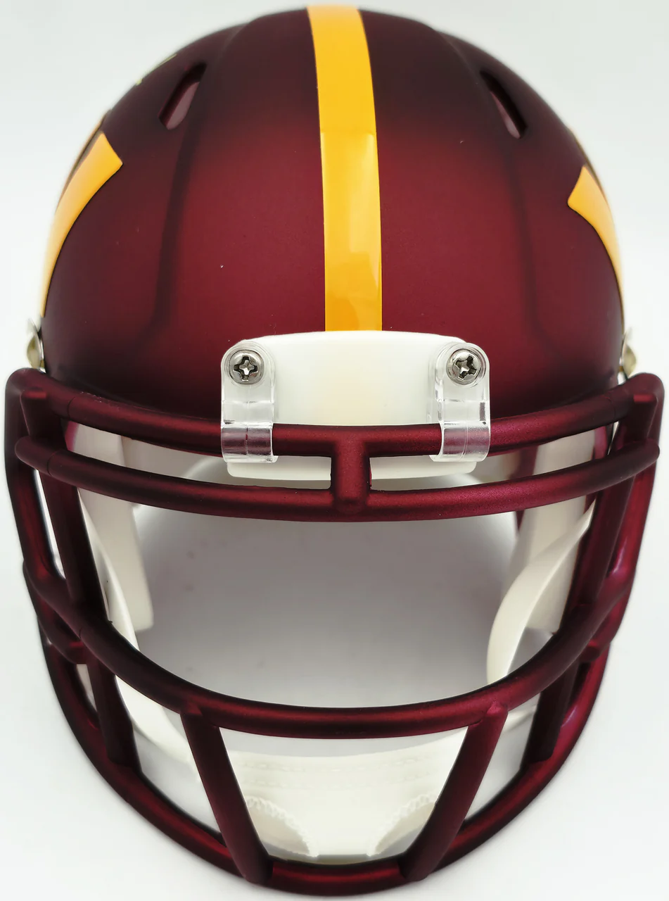 Mike Sainristil Autographed Washington Commanders Maroon Speed Mini Helmet Beckett BAS Witness Stock #261958 - Image 4