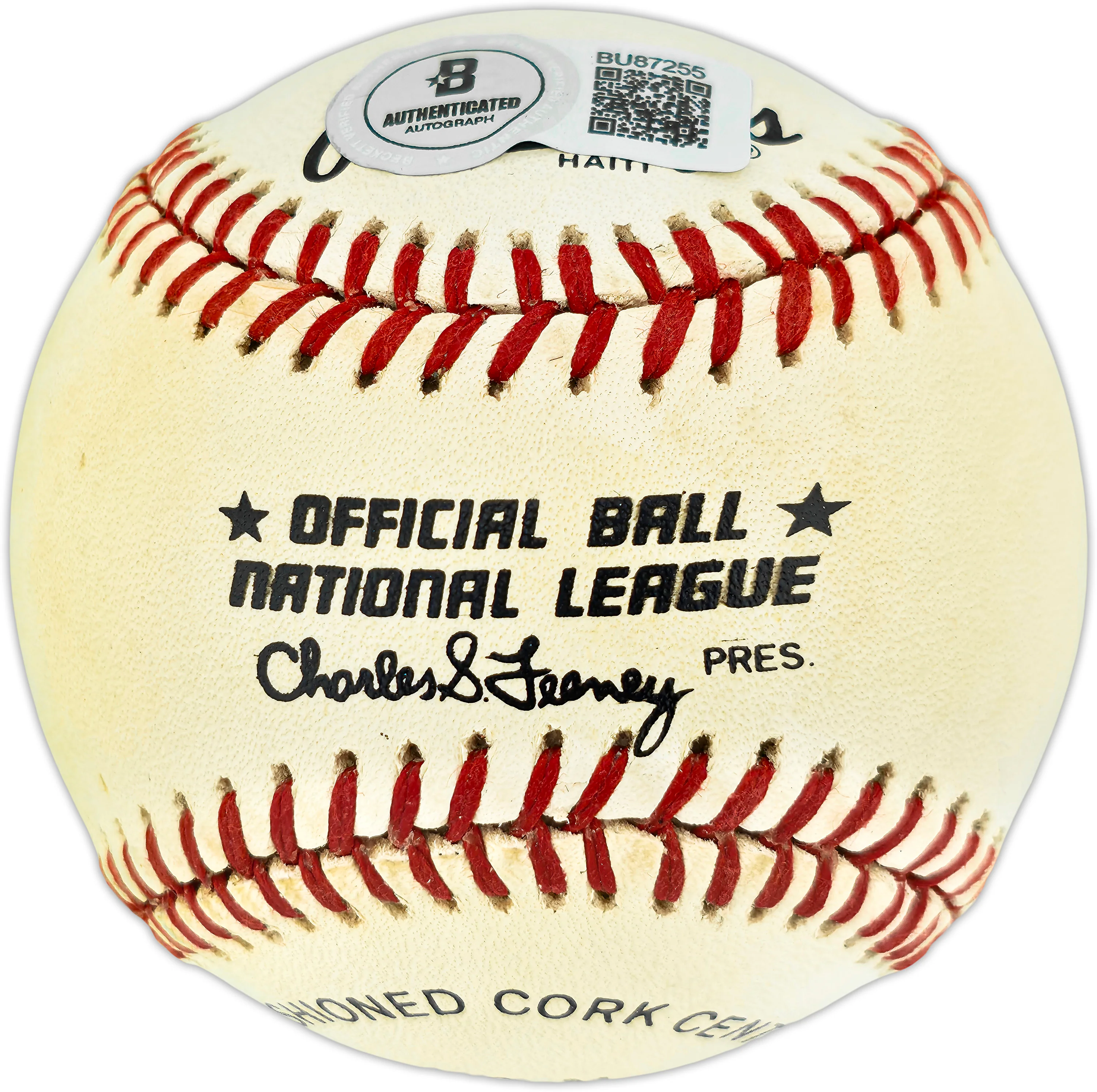 Mike Schmidt Autographed Official Feeney NL Baseball Philadelphia Phillies Beckett BAS QR #BU87255 - Image 2