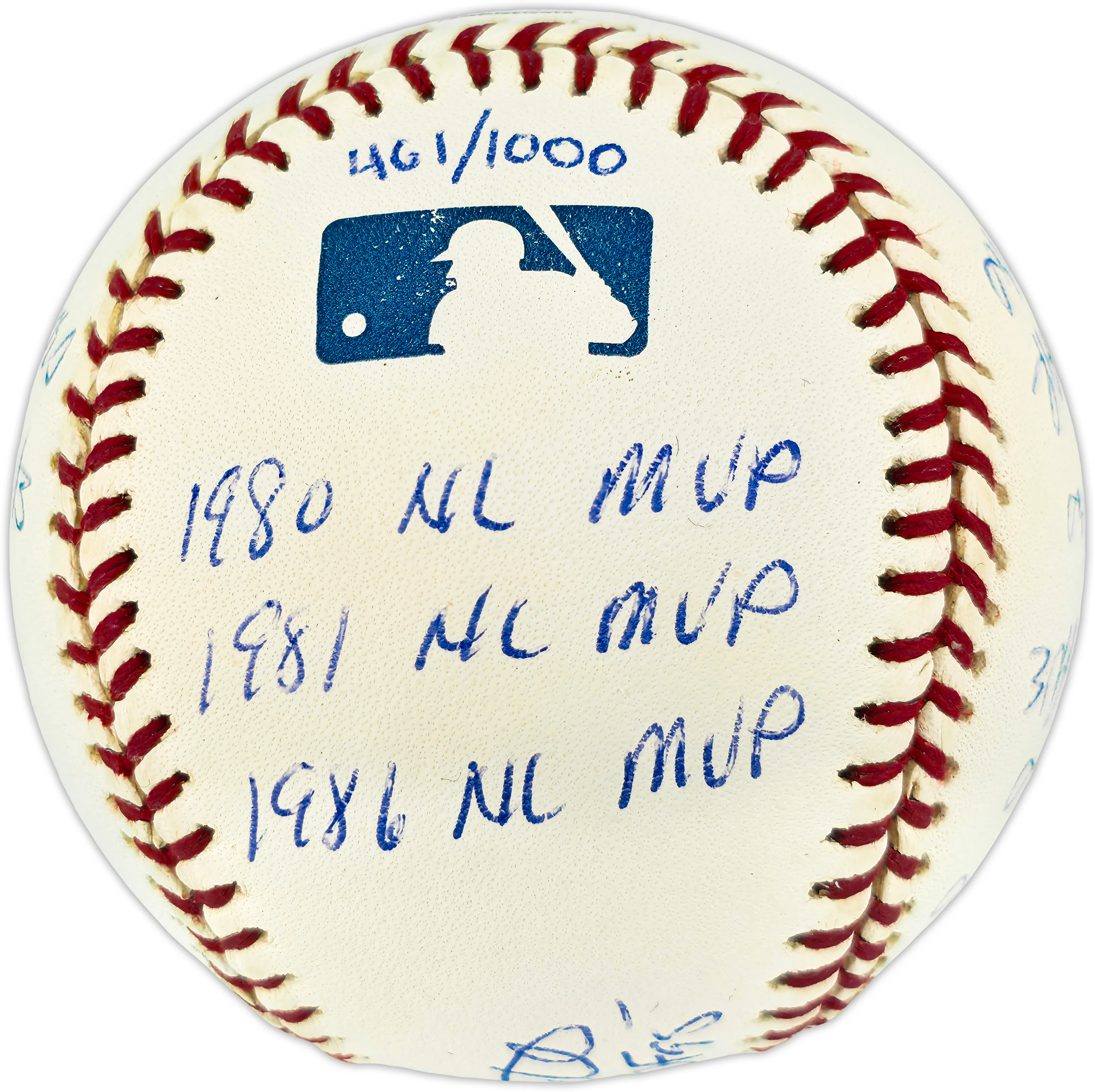 Mike Schmidt Autographed Official MLB Baseball Philadelphia Phillies Statball With 16 Stats #461/1000 Beckett BAS #AE16480 - Image 2